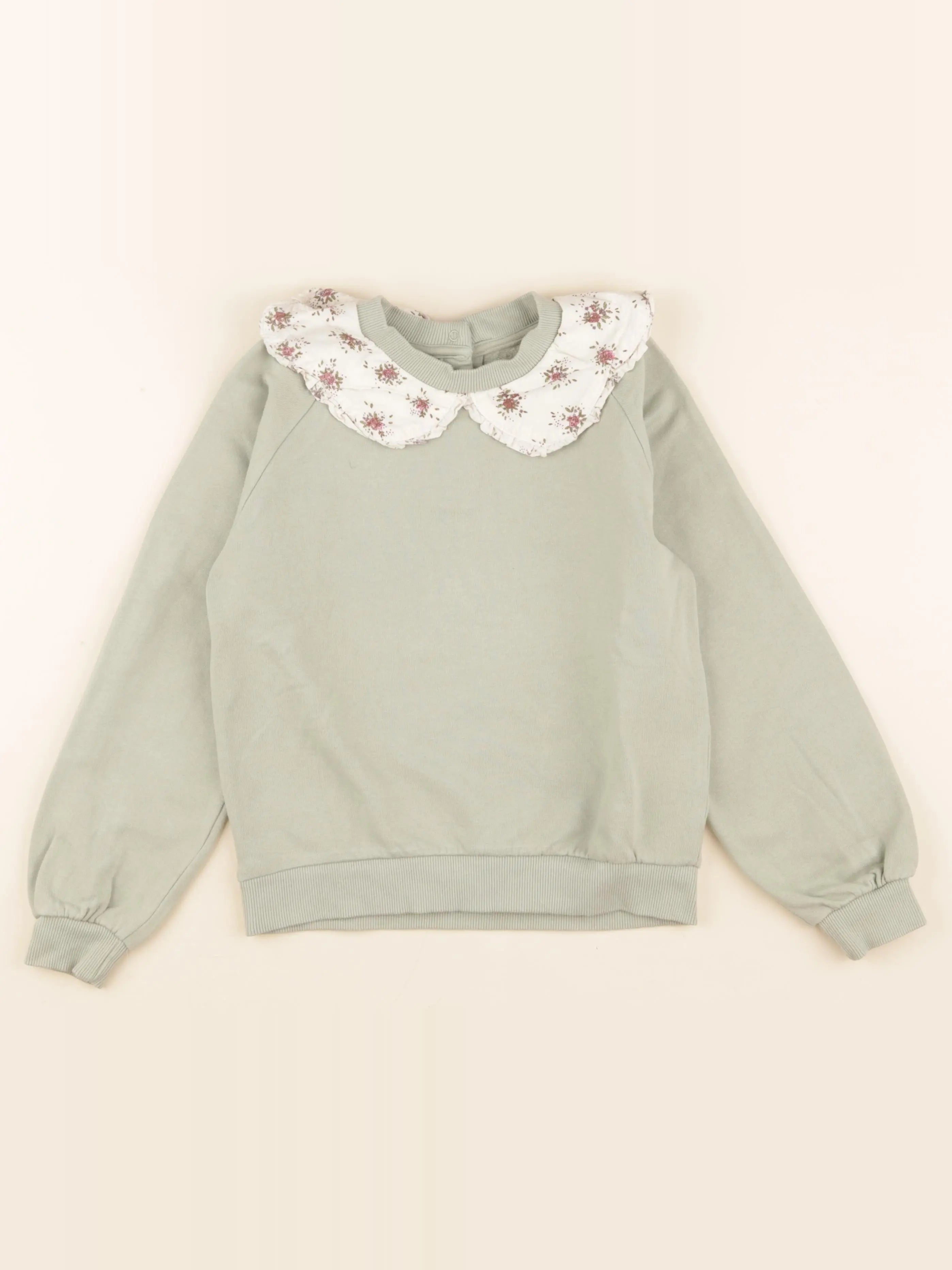 Vertbaudet - sweat vert - 8 ans