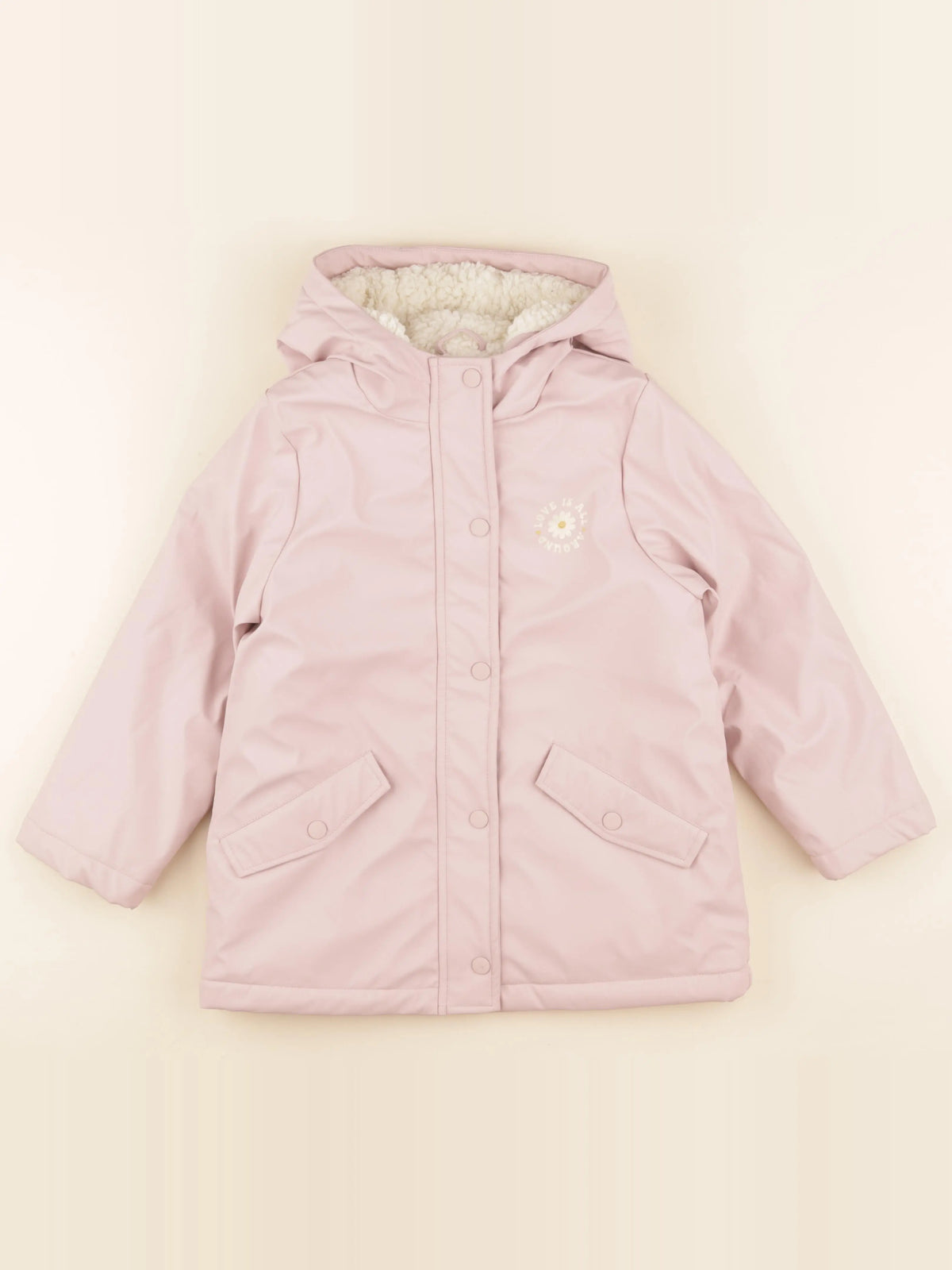 Vertbaudet - imperméable rose - 8 ans