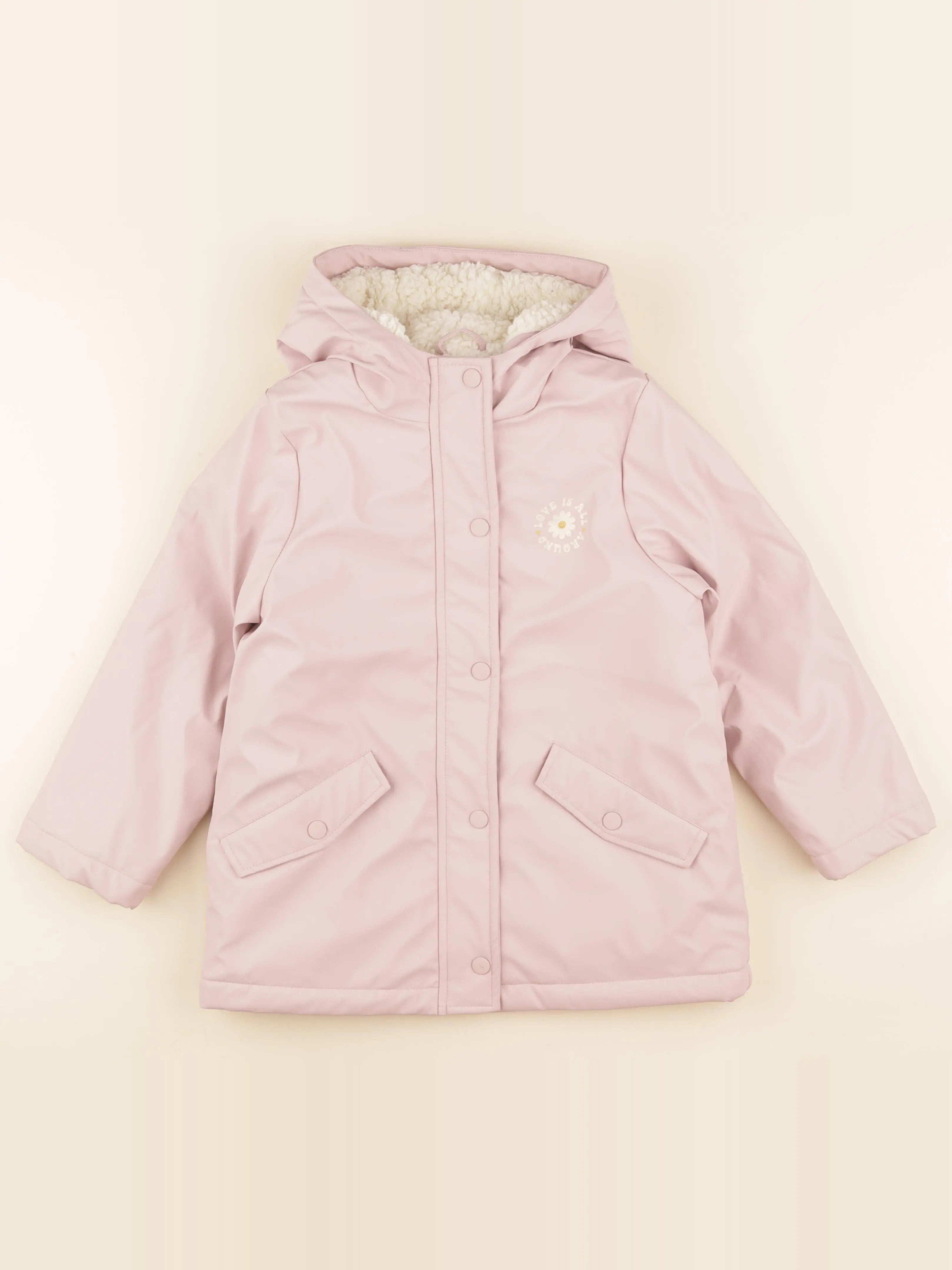 Vertbaudet - imperméable rose - 8 ans