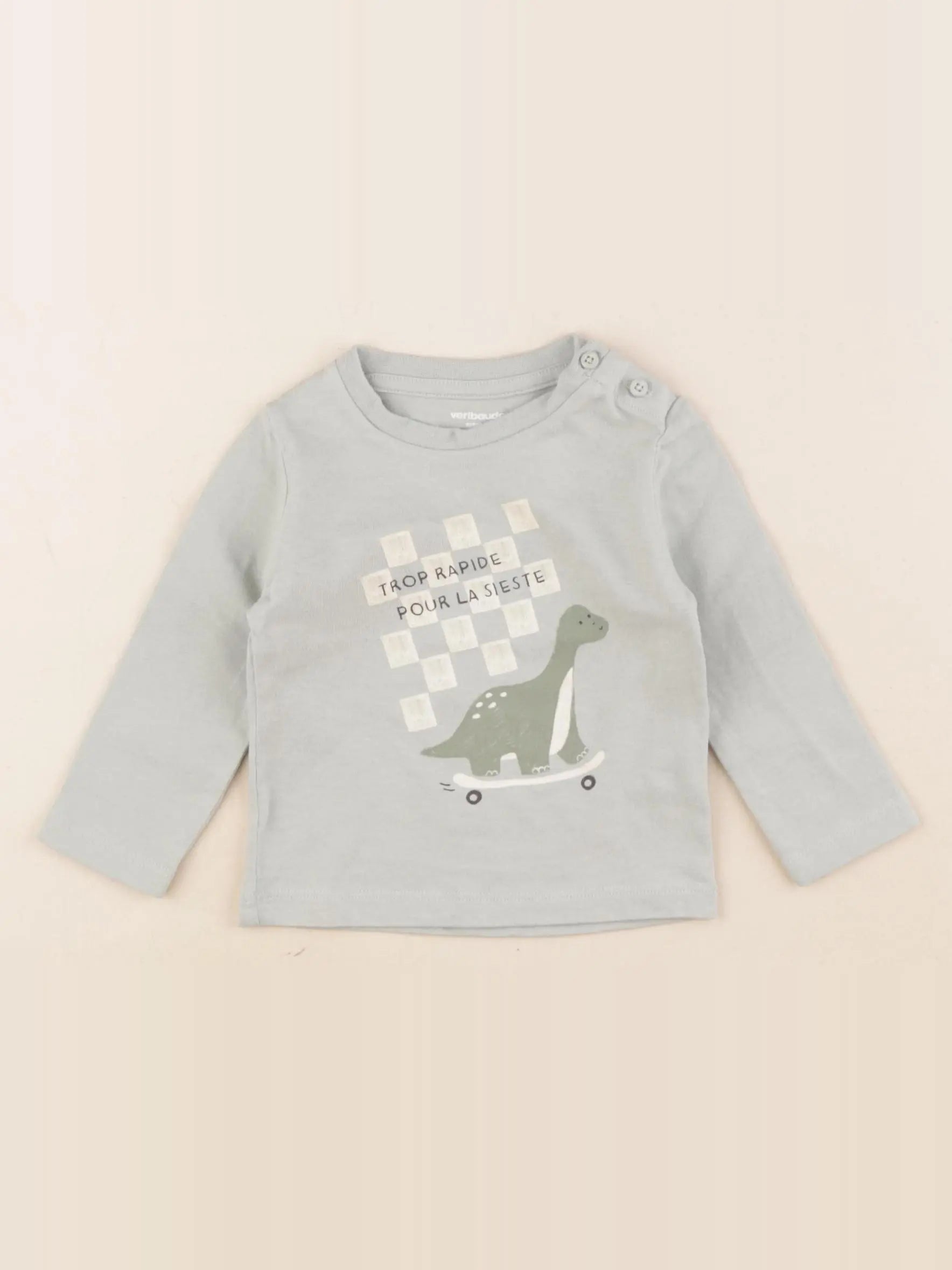 Vertbaudet - tee-shirt vert - 6 mois