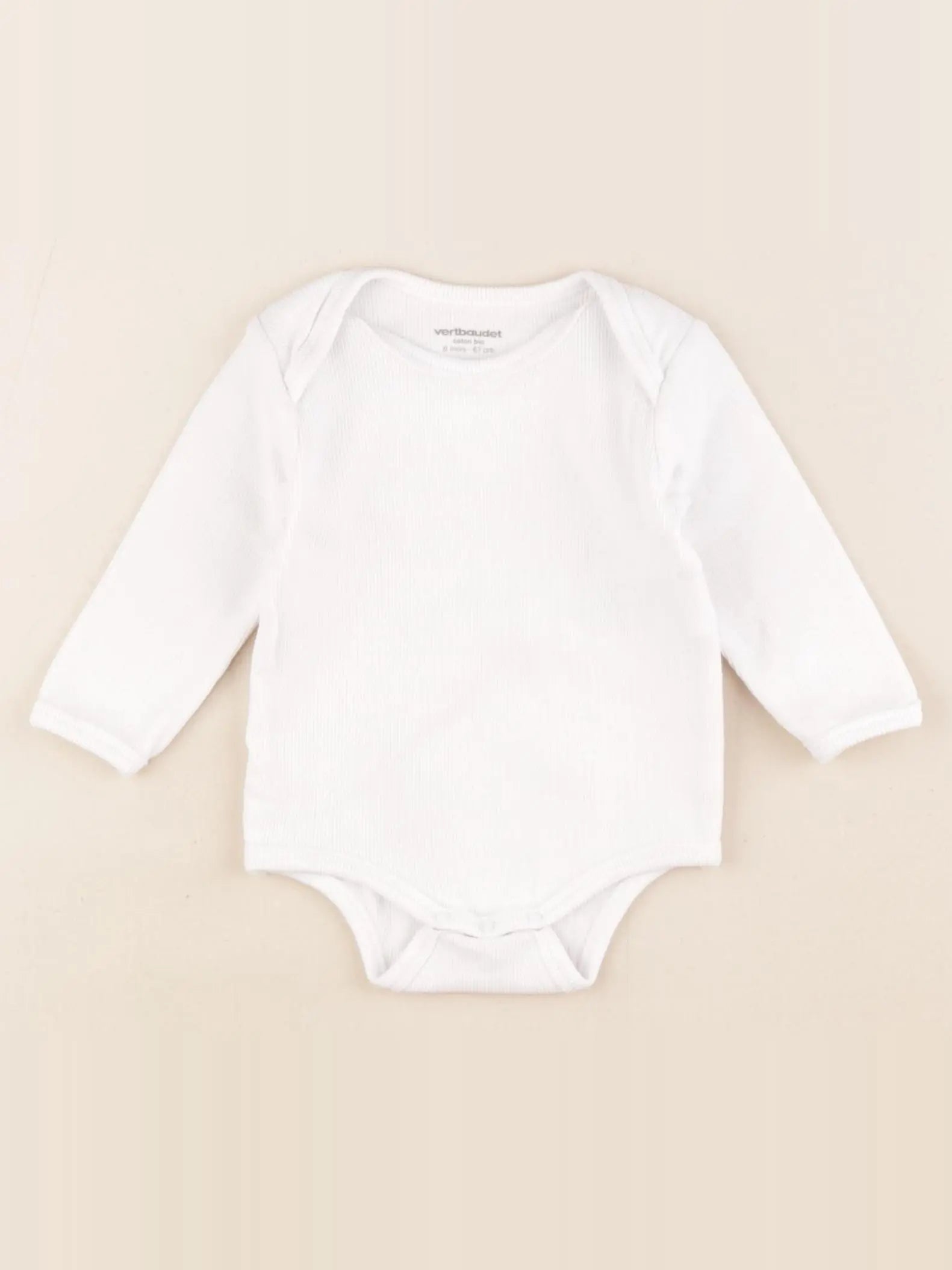 Vertbaudet - body blanc - 6 mois
