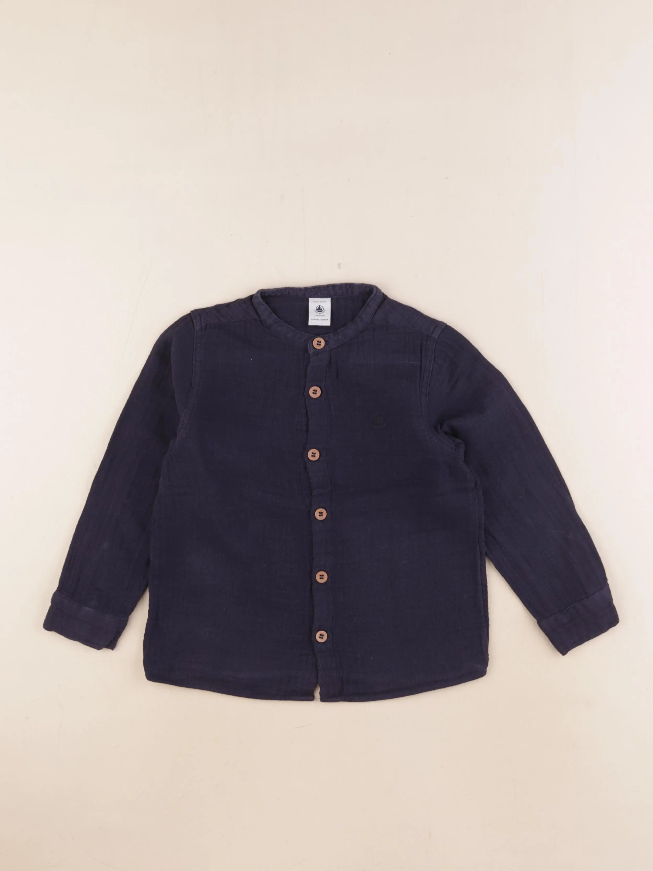 Petit Bateau - chemise bleu - 4 ans