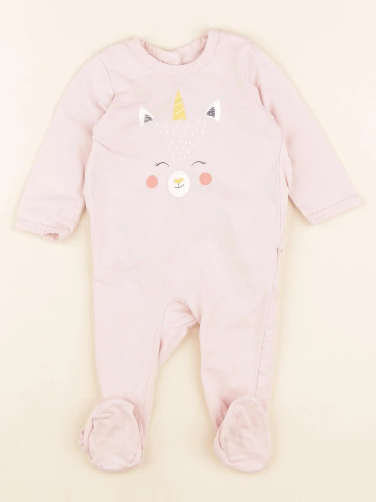 Petit Bateau - pyjama coton rose - 6 mois