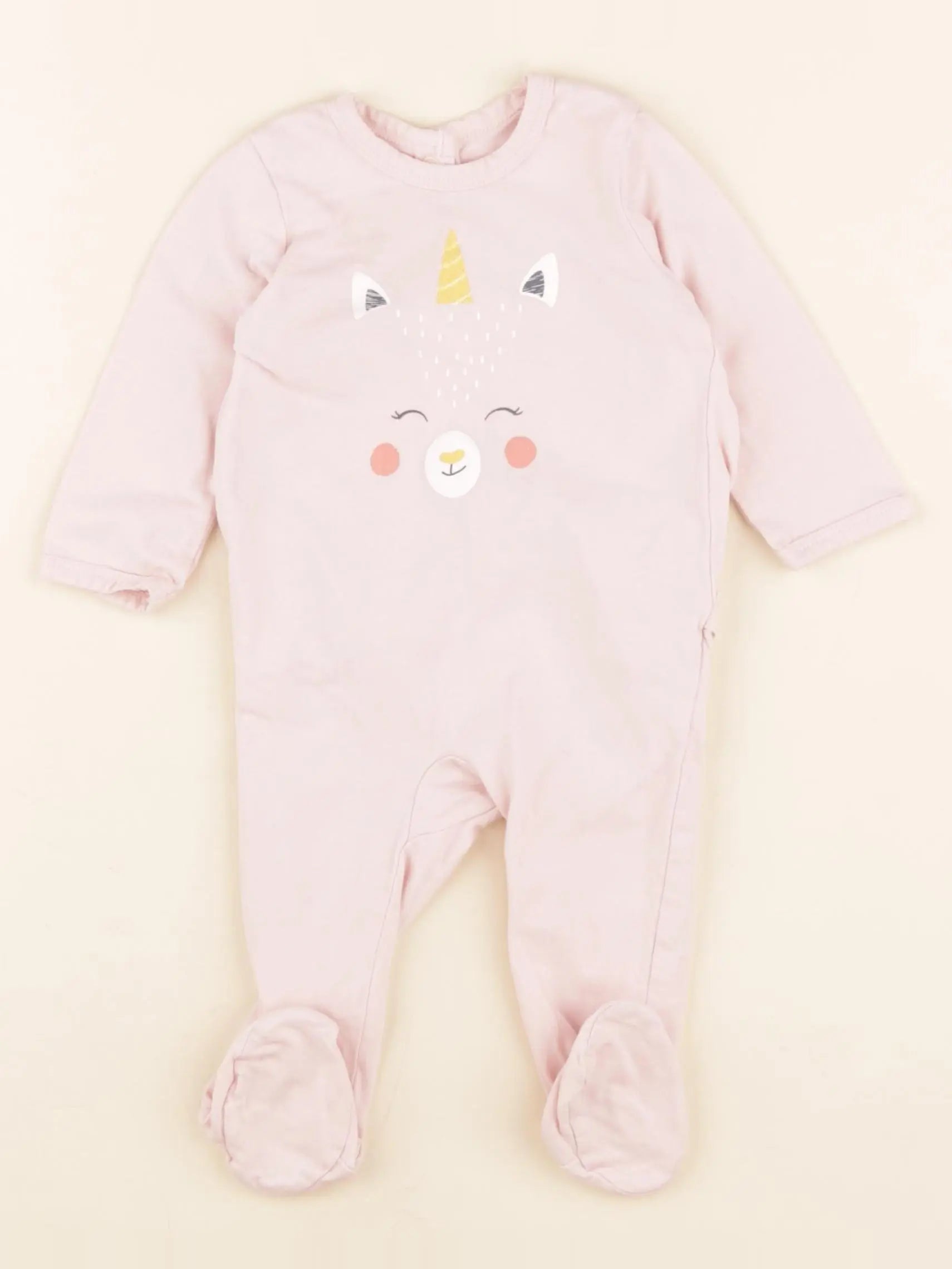 Petit Bateau - pyjama coton rose - 6 mois