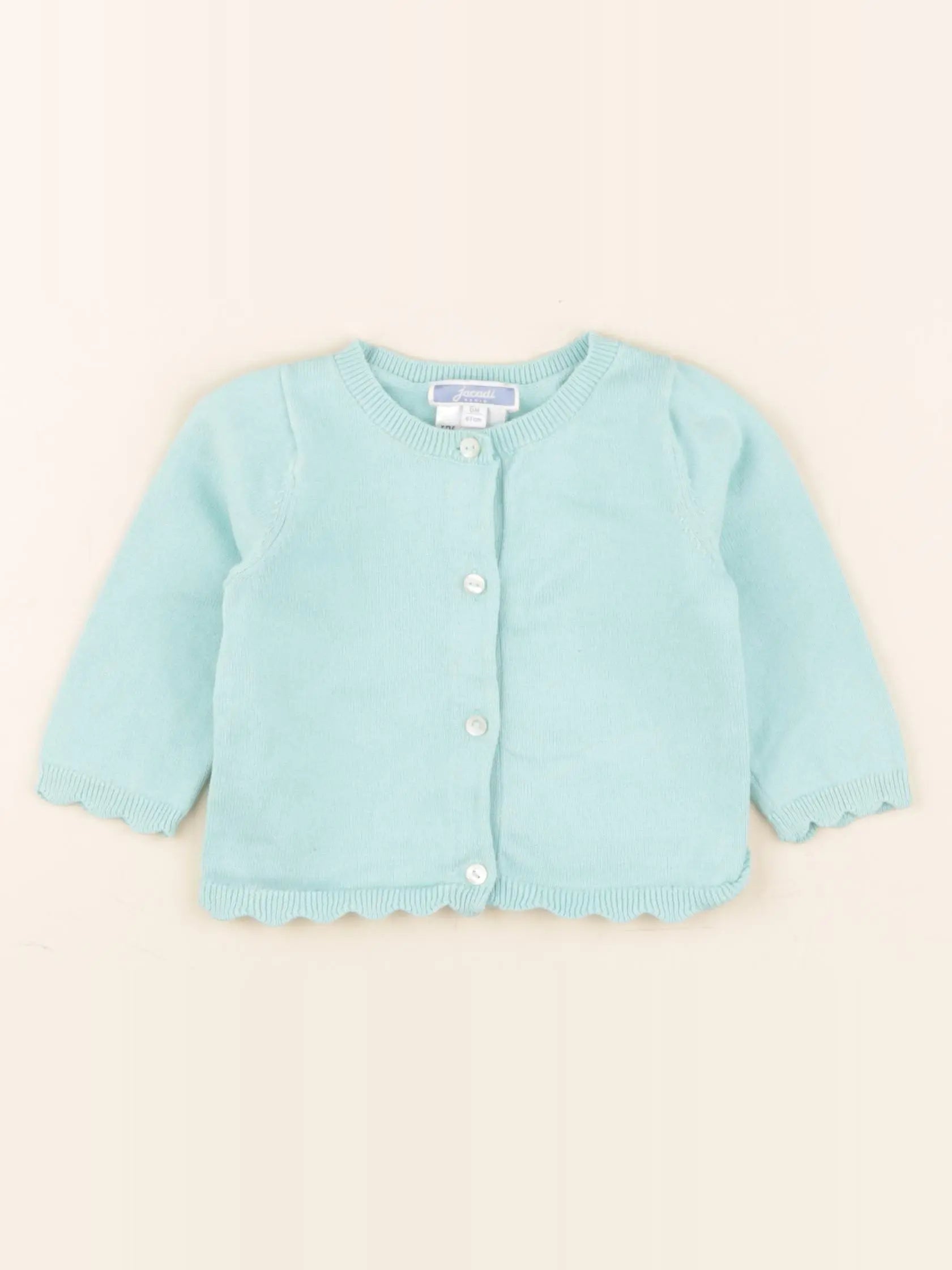 Jacadi - gilet bleu - 6 mois