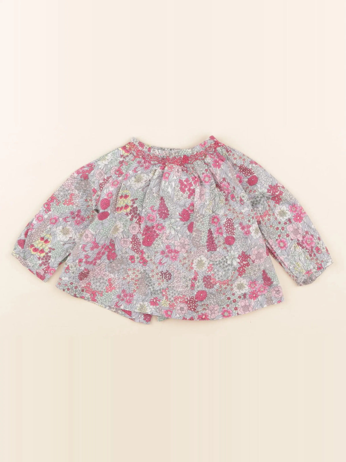 Jacadi - blouse liberty multicolore - 6 mois