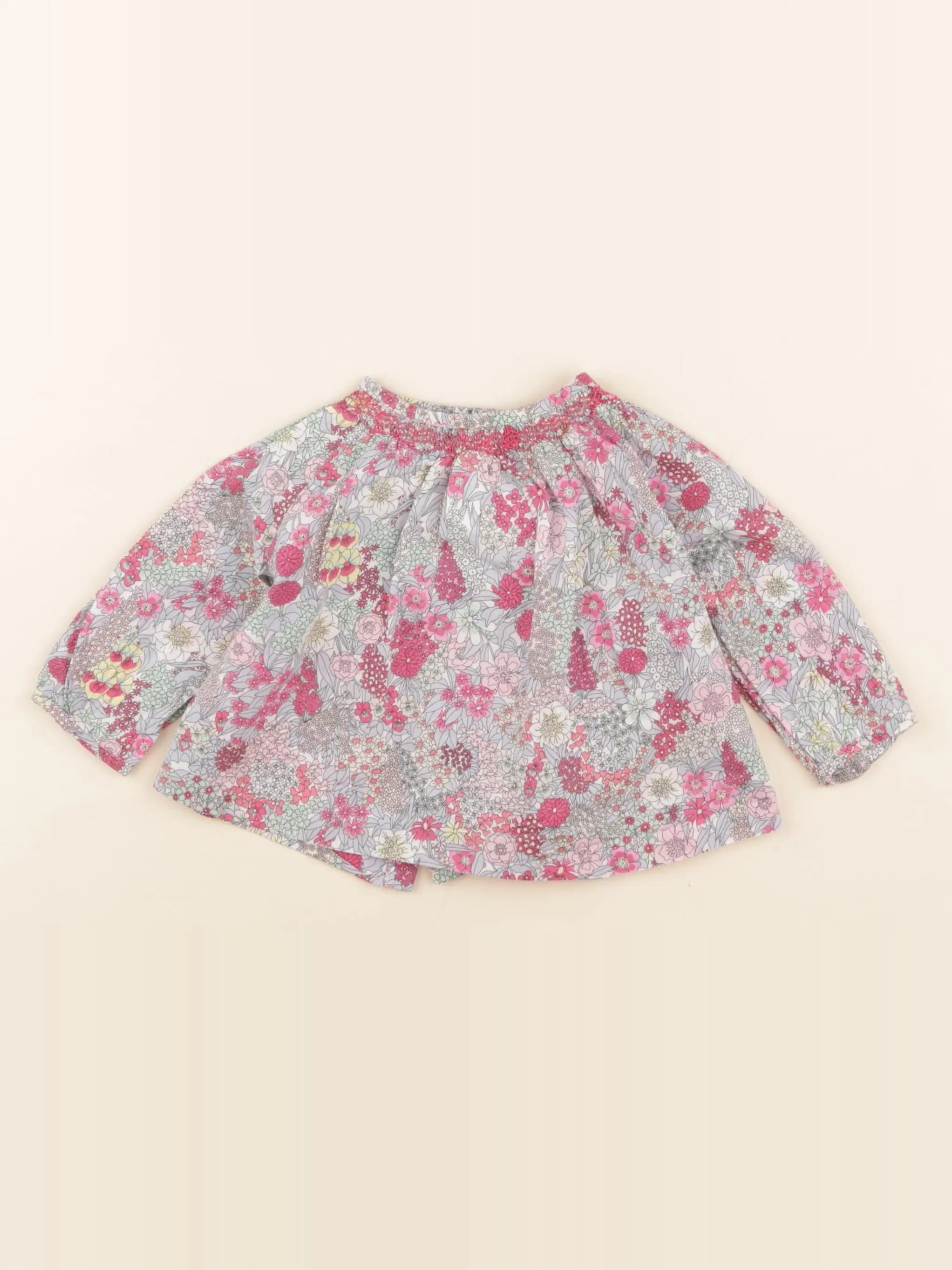Jacadi - blouse liberty multicolore - 6 mois