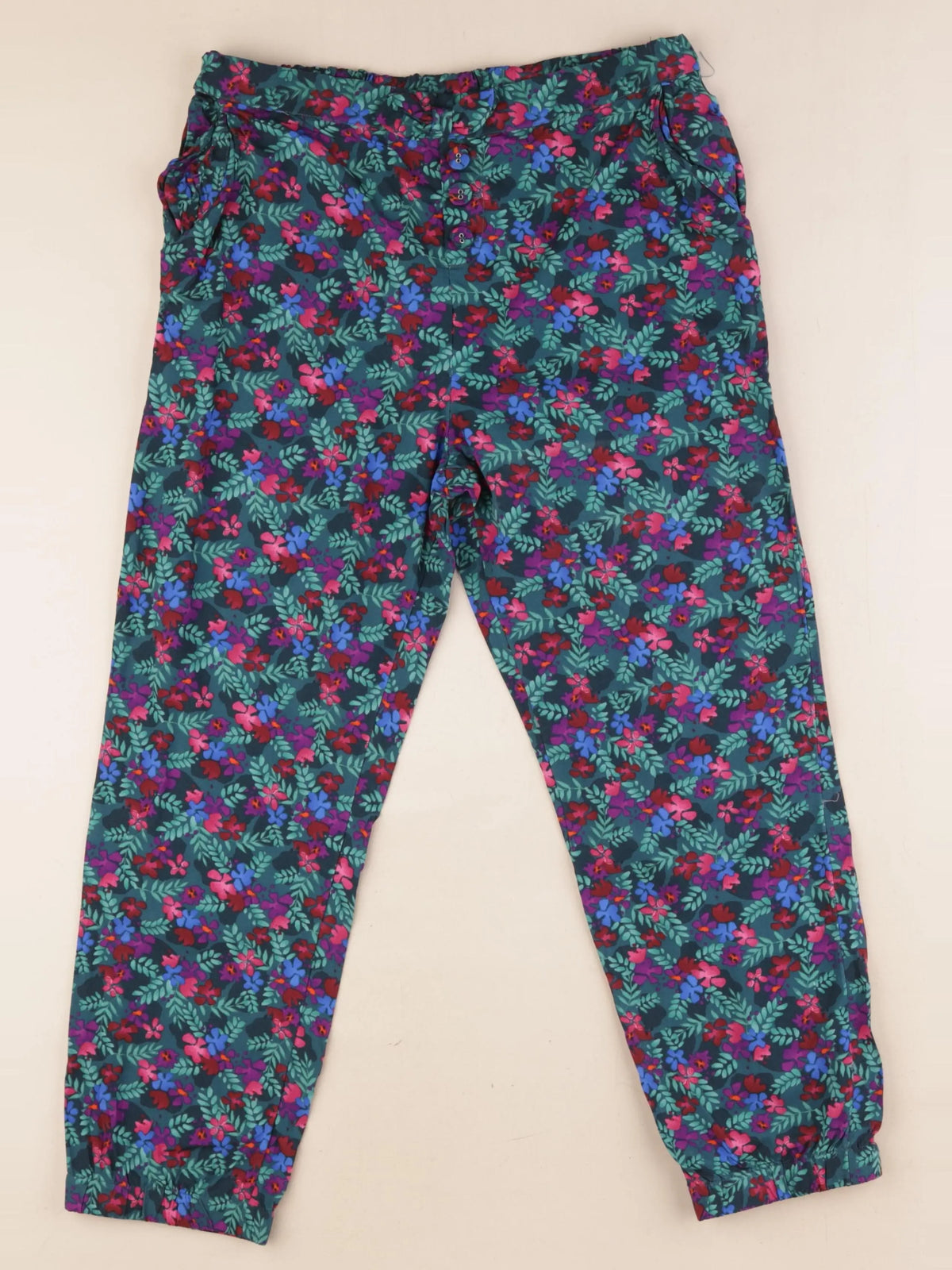 Vertbaudet - pantalon vert, multicolore - 13/14 ans