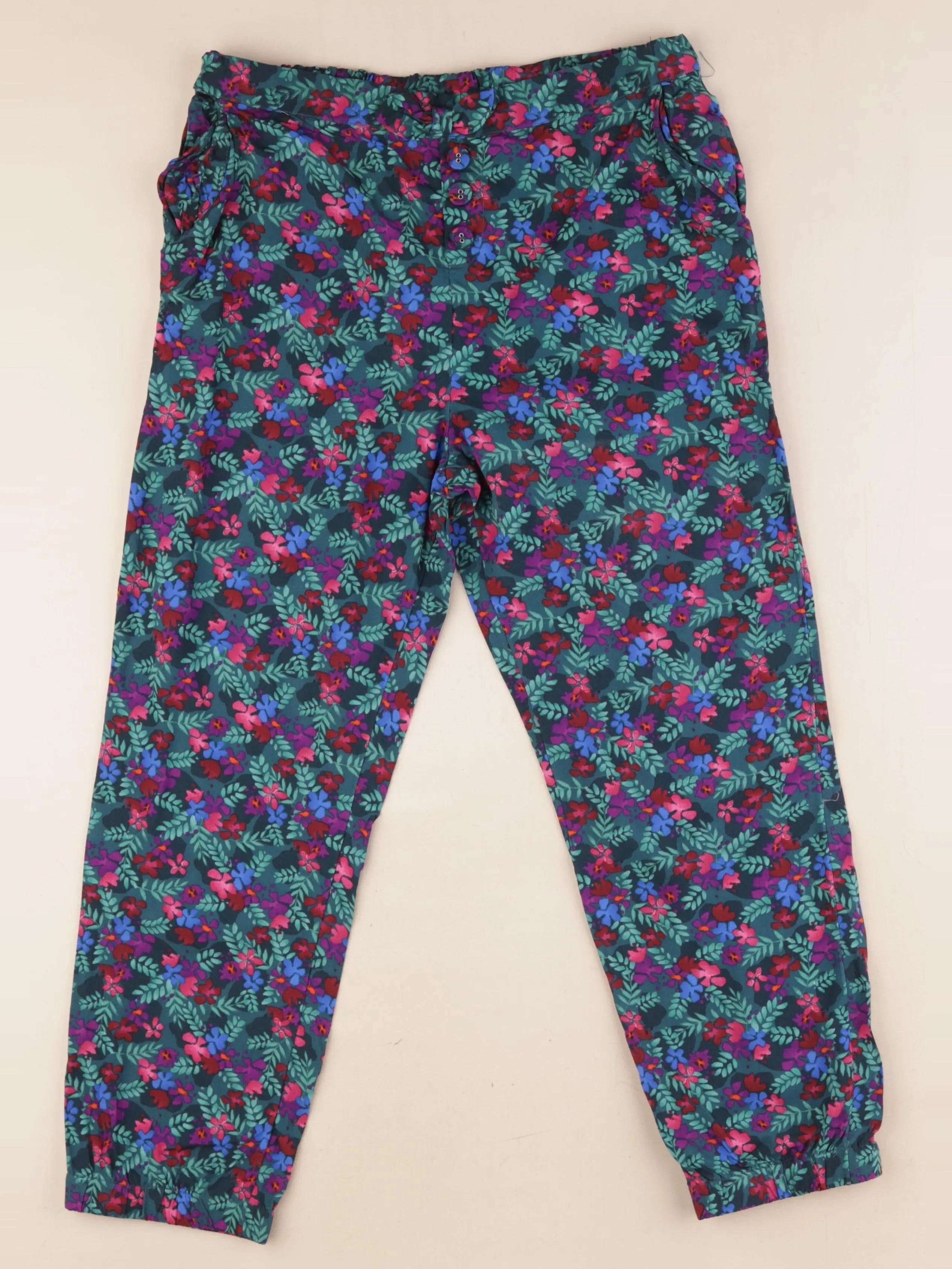 Vertbaudet - pantalon vert, multicolore - 13/14 ans