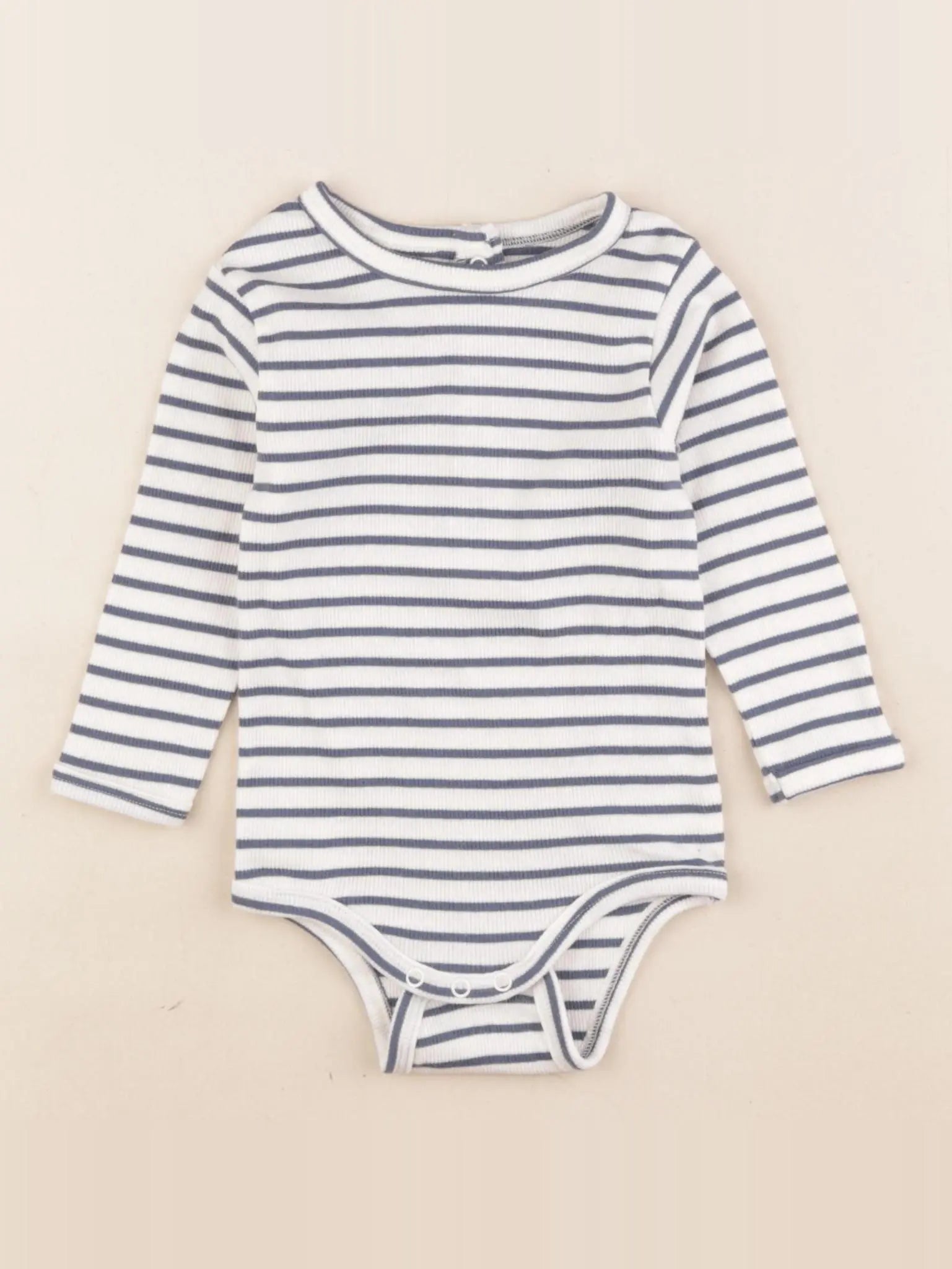 Vertbaudet - body velours bleu - 6 mois