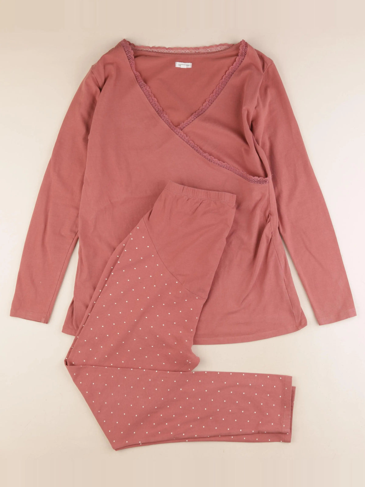 Vertbaudet - pyjama grossesse coton rose - 42 à 44