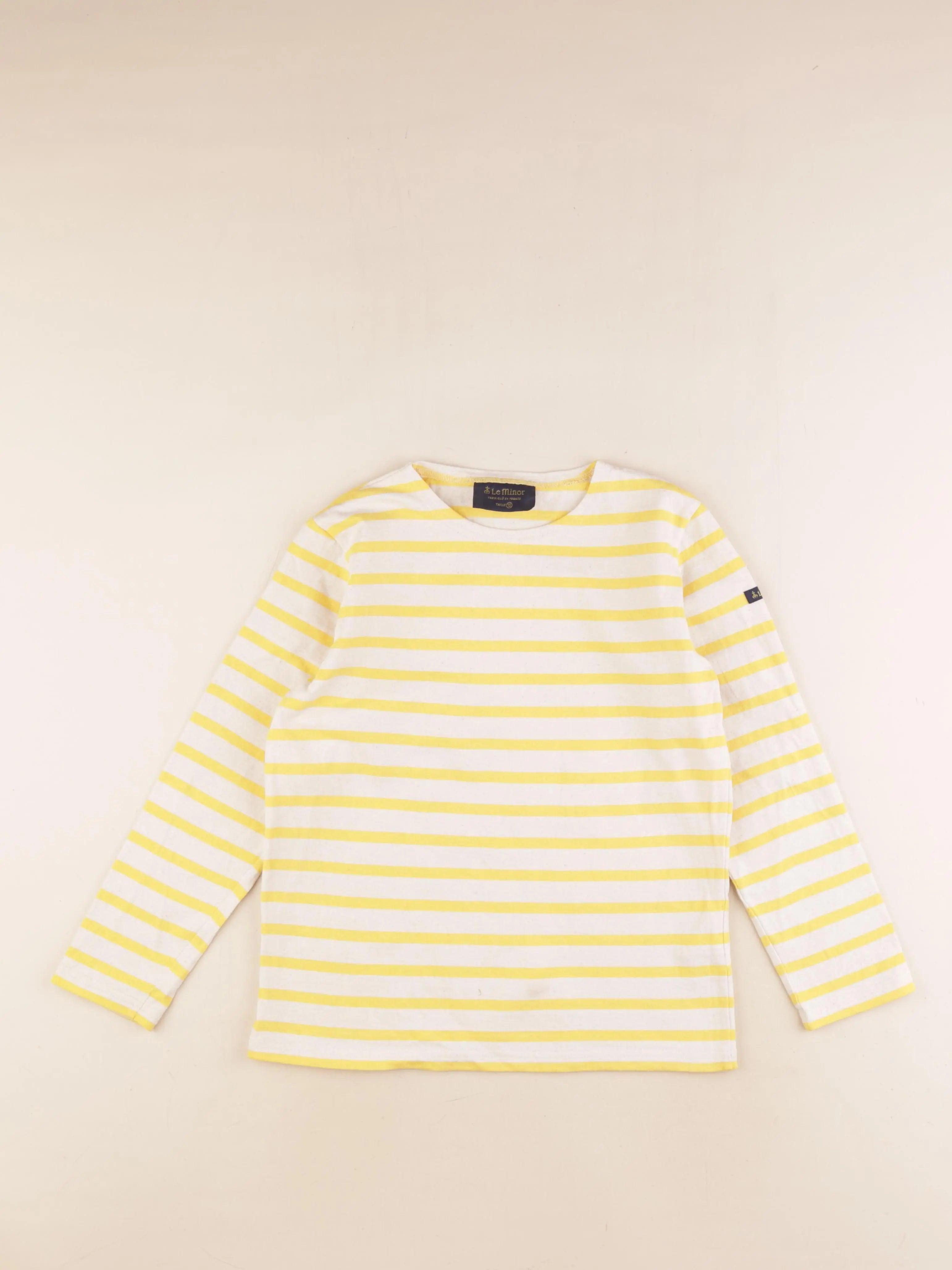 Le Minor - tee-shirt jaune, blanc - 10 ans