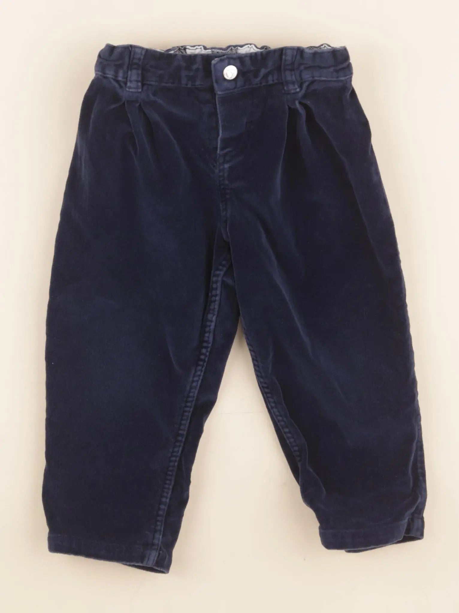 Petit Bateau - pantalon bleu - 24 mois