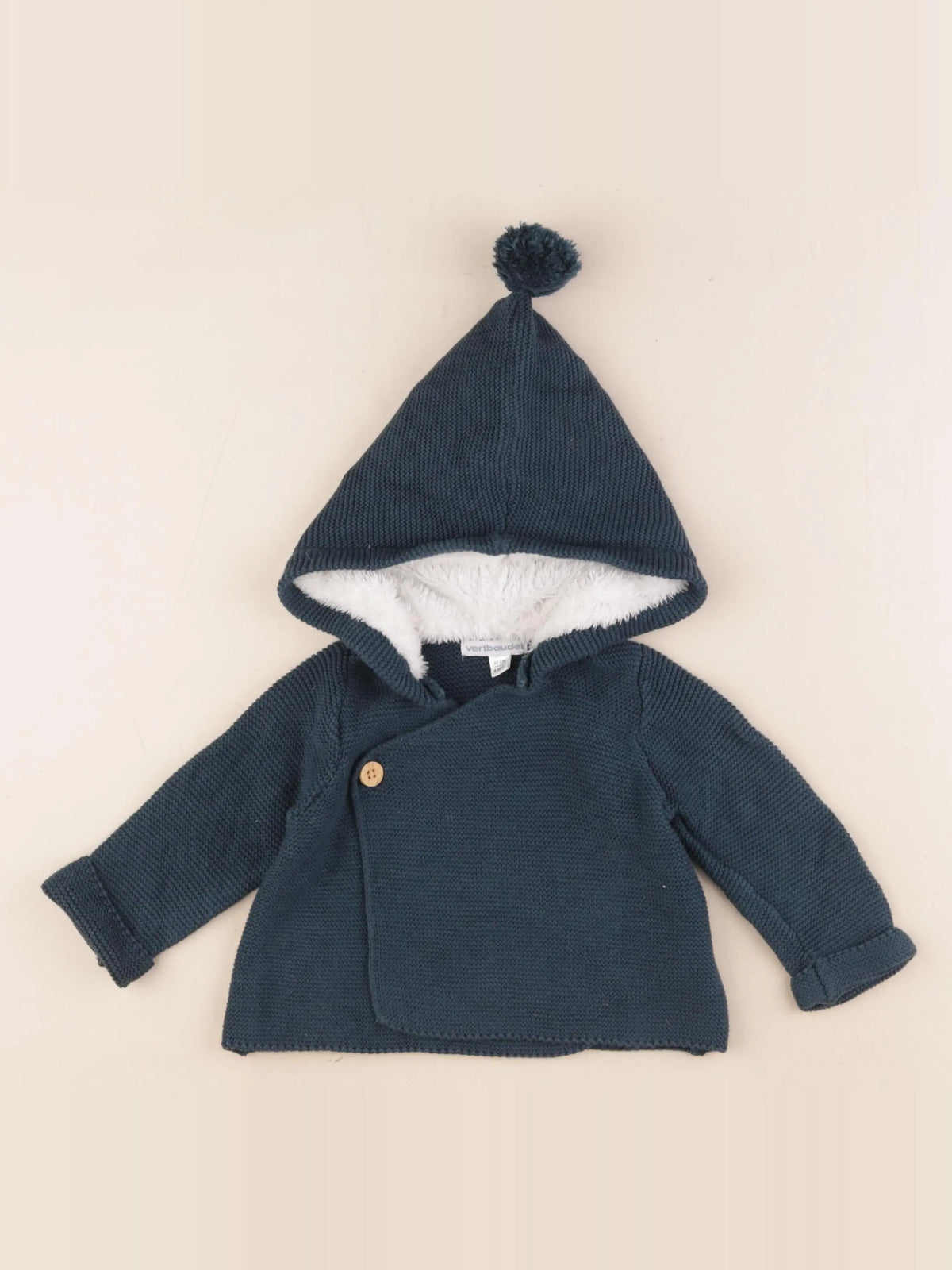 Vertbaudet - veste vert - 6 mois