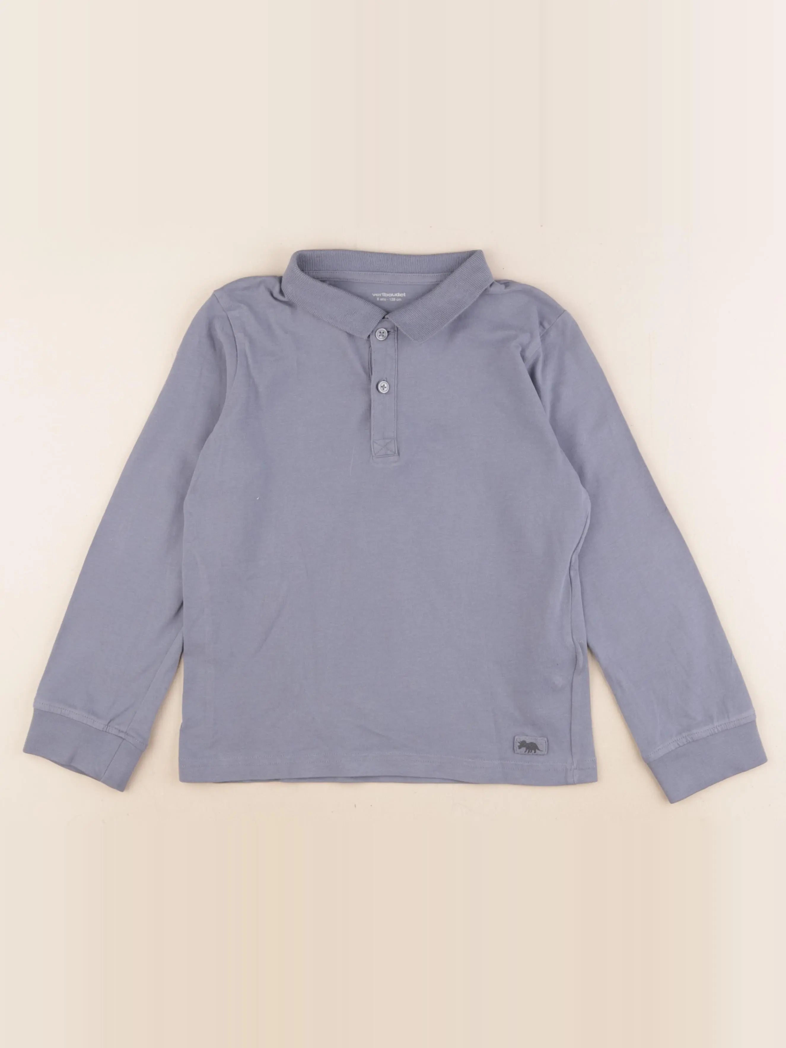 Vertbaudet - polo bleu - 8 ans
