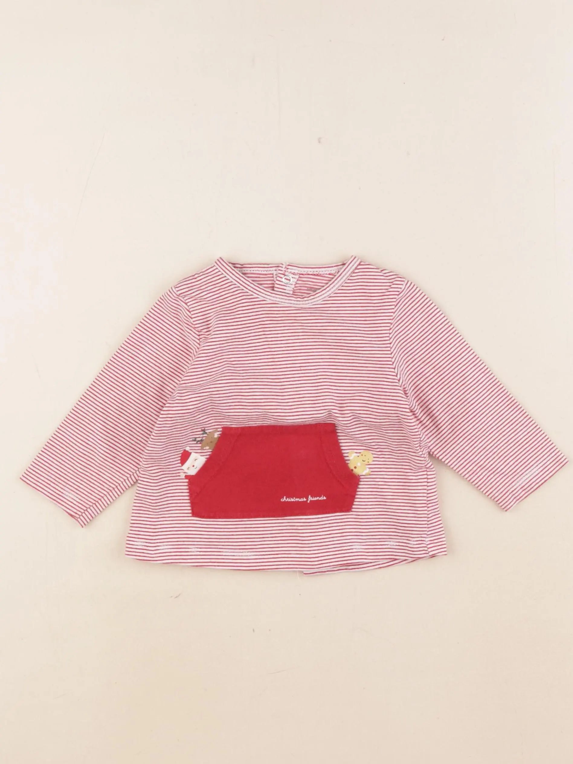 Vertbaudet - tee-shirt rouge - 6 mois