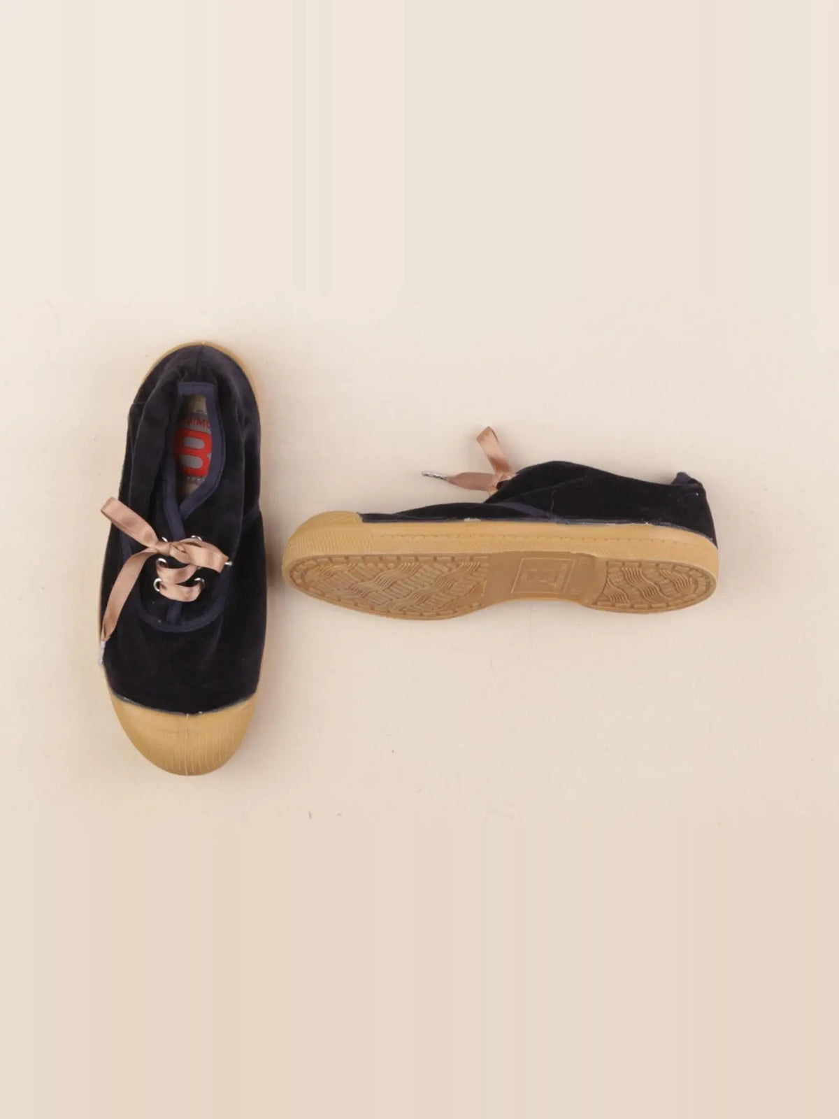 Bensimon - tennis à scratch/ lacets bleu - pointure 30