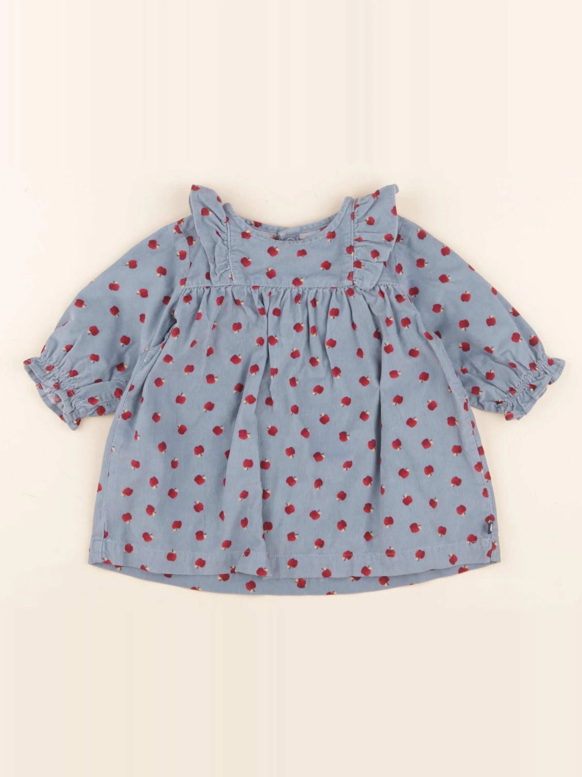 Petit Bateau - robe bleu - 6 mois