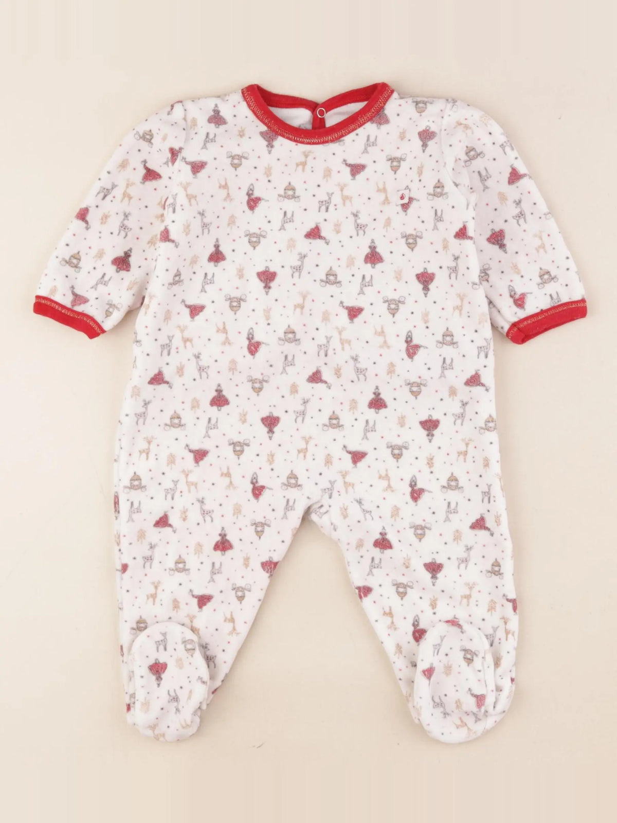Petit Bateau - pyjama velours multicolore - 9 mois