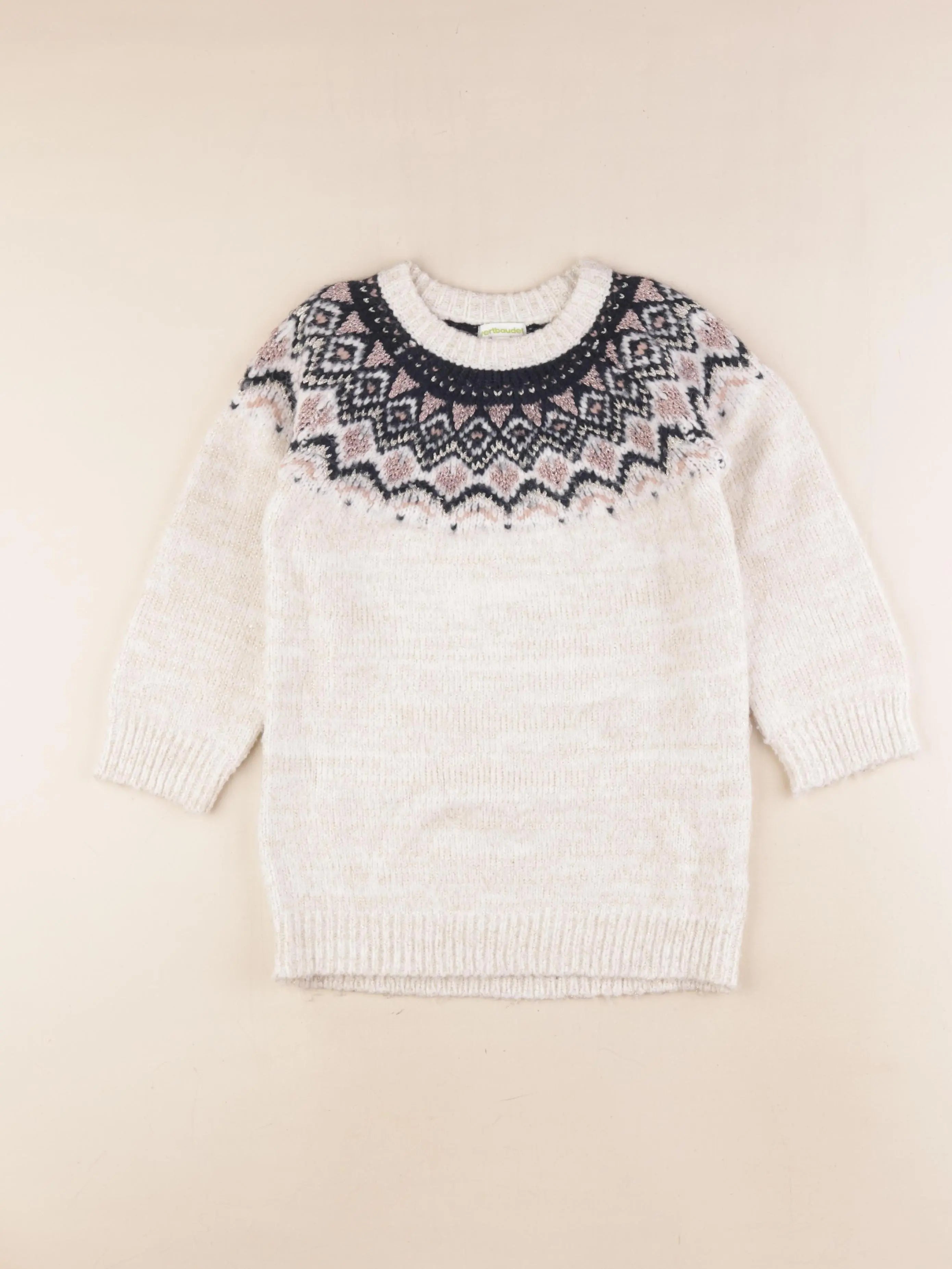 Vertbaudet - robe beige - 5 ans