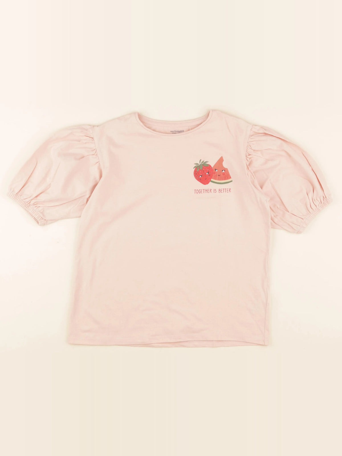 Vertbaudet - tee-shirt rose - 12 ans