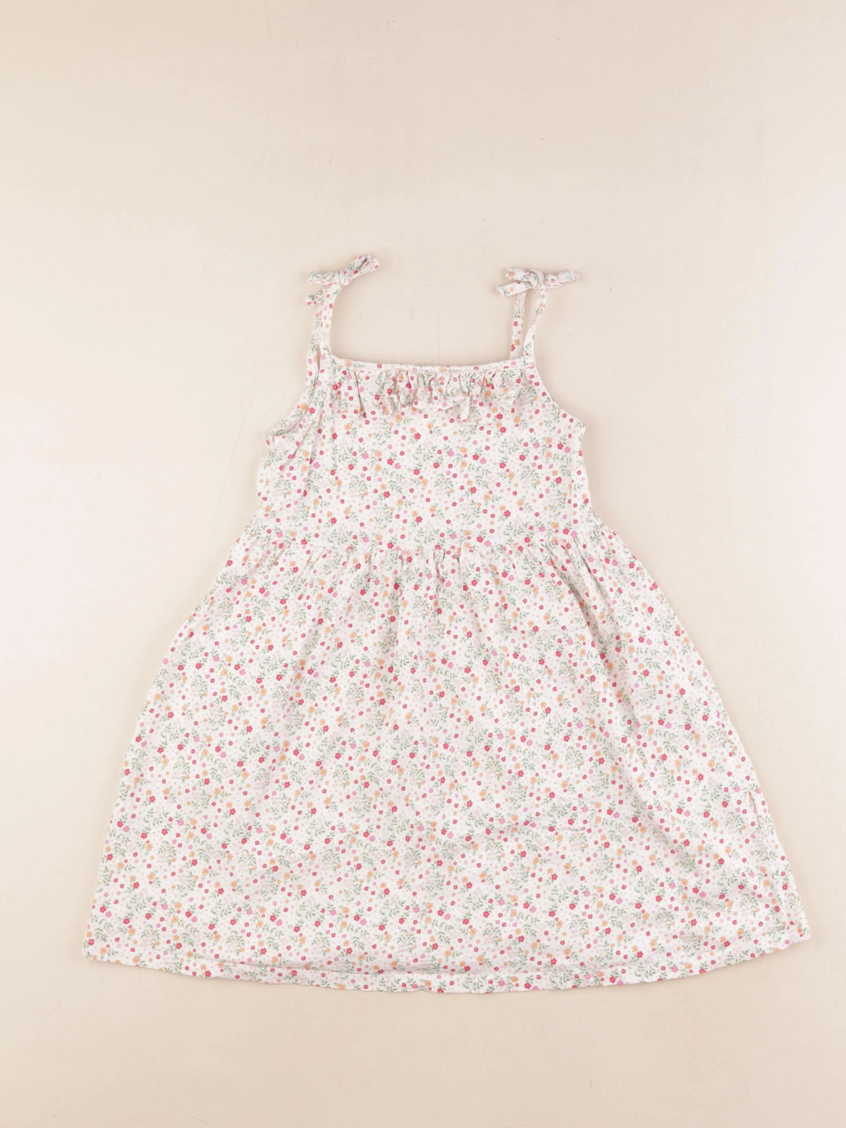 Vertbaudet - robe blanc, multicolore - 6 ans