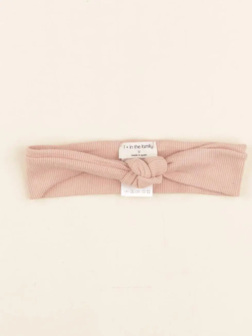 1+ In the family - bandeau rose - 0/3 mois