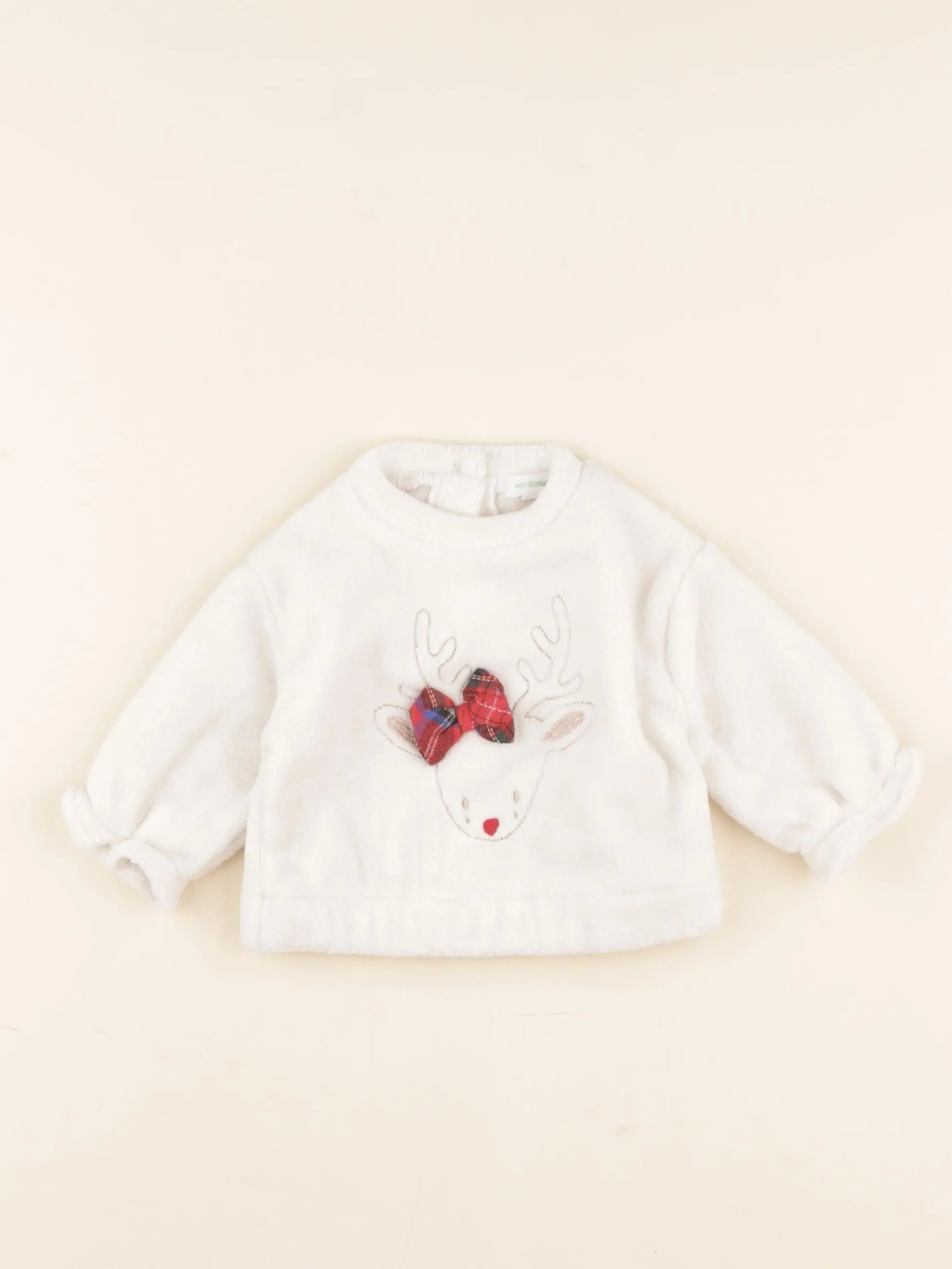 Vertbaudet - pull blanc - 3 mois