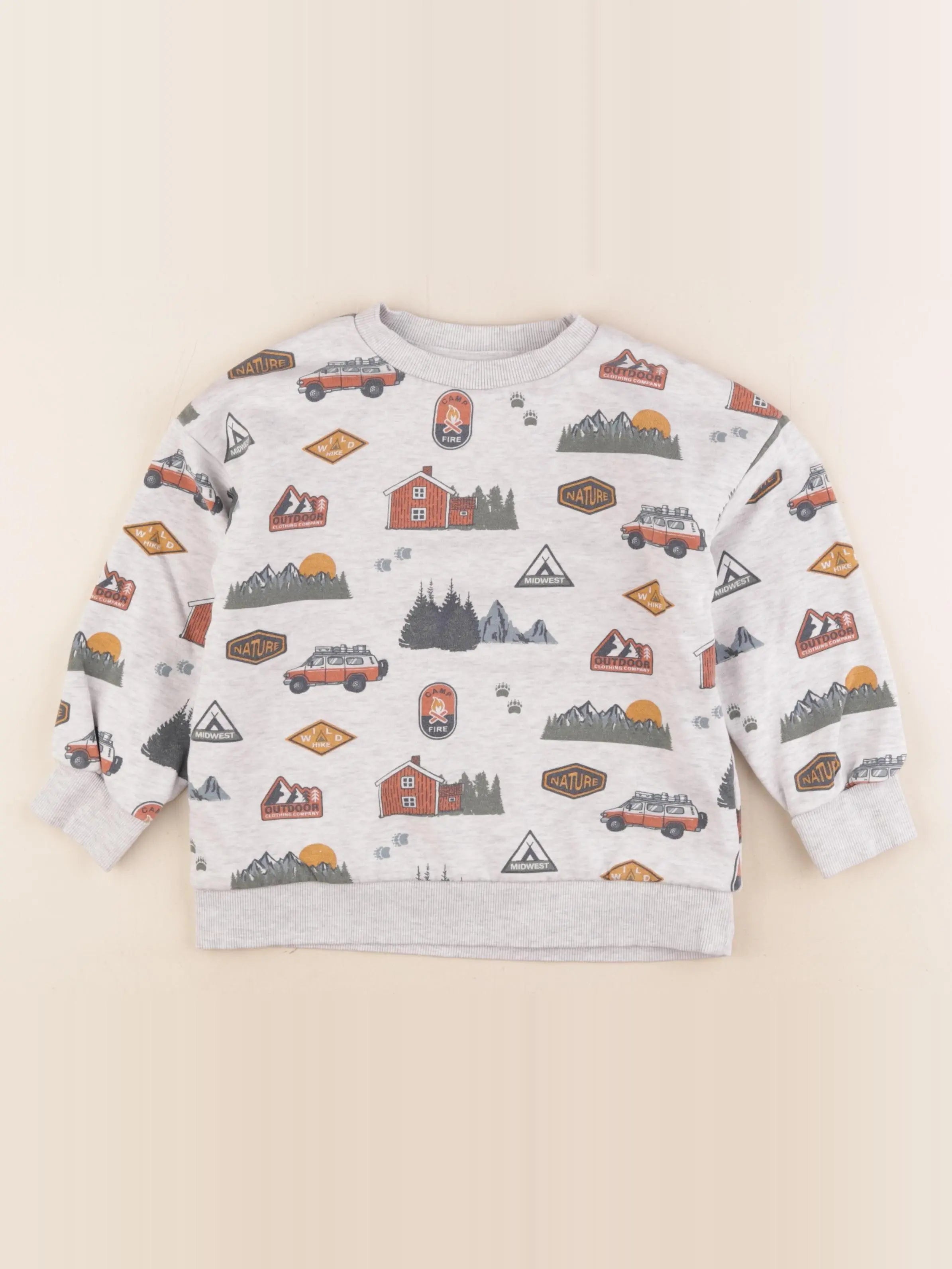 Vertbaudet - sweat gris - 6 ans