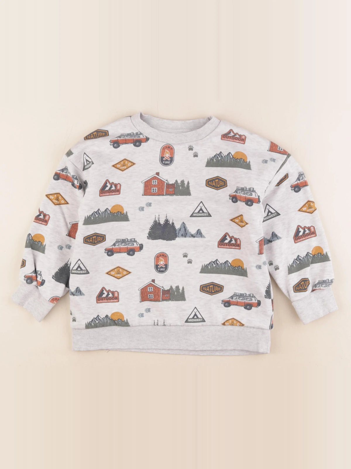 Vertbaudet - sweat gris - 6 ans
