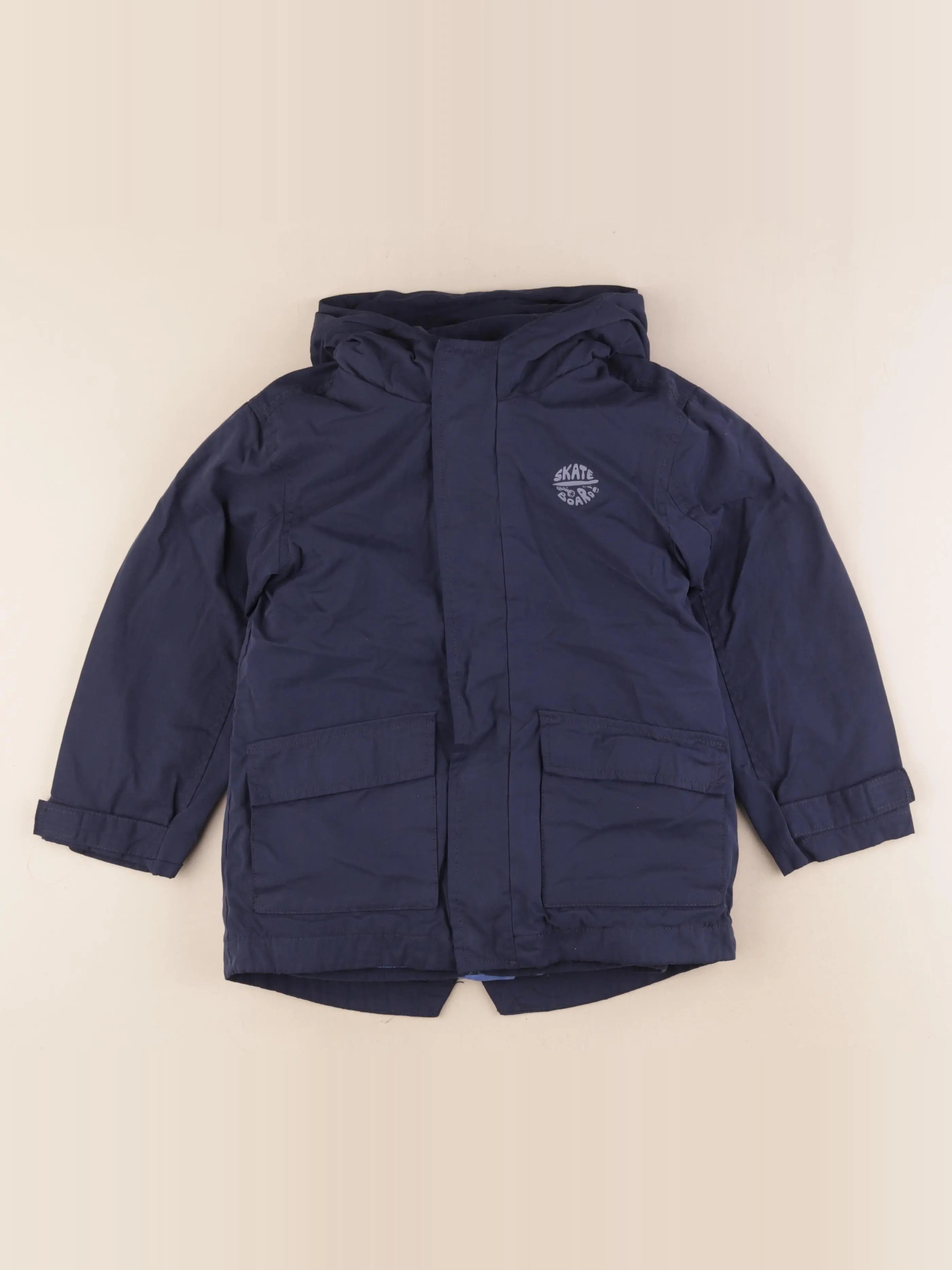 Vertbaudet - veste doublure amovible bleu - 6 ans