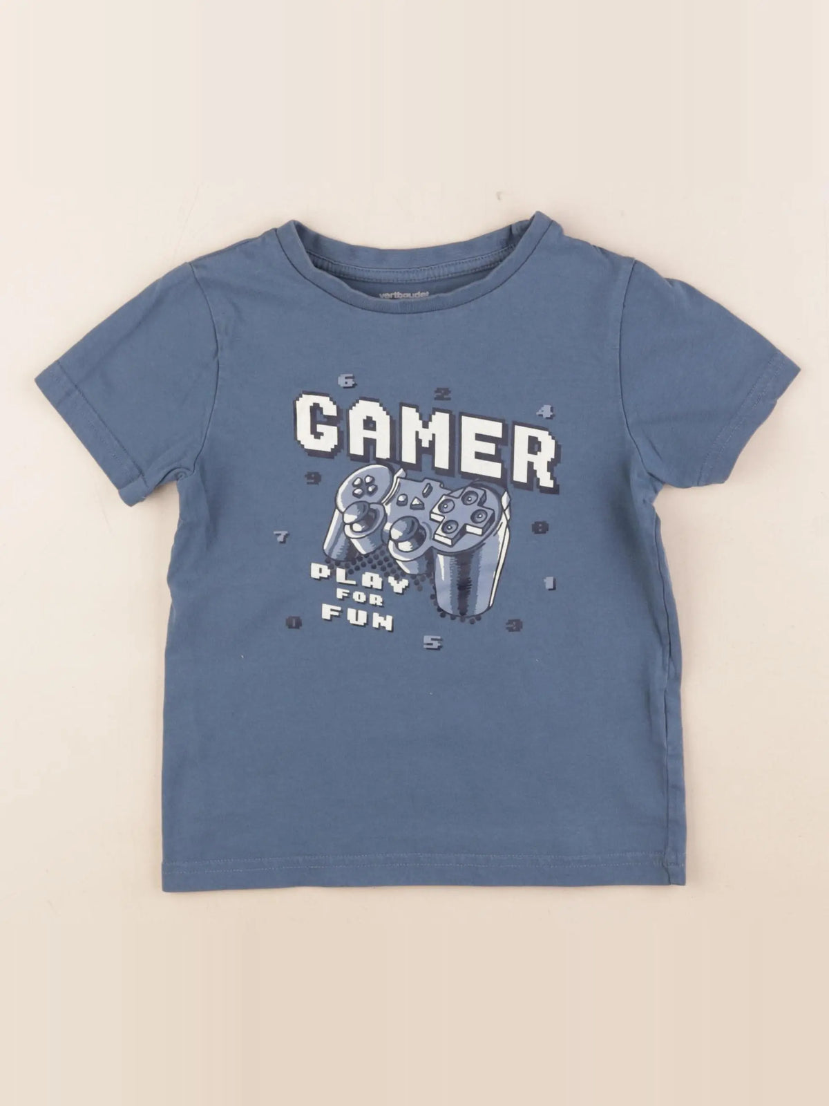 Vertbaudet - tee-shirt bleu - 6 ans