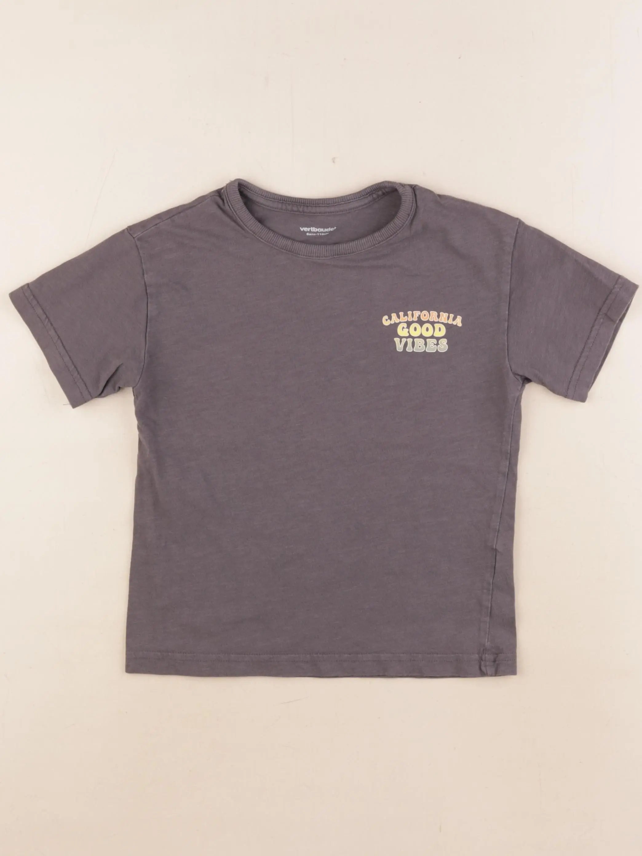 Vertbaudet - tee-shirt gris - 6 ans