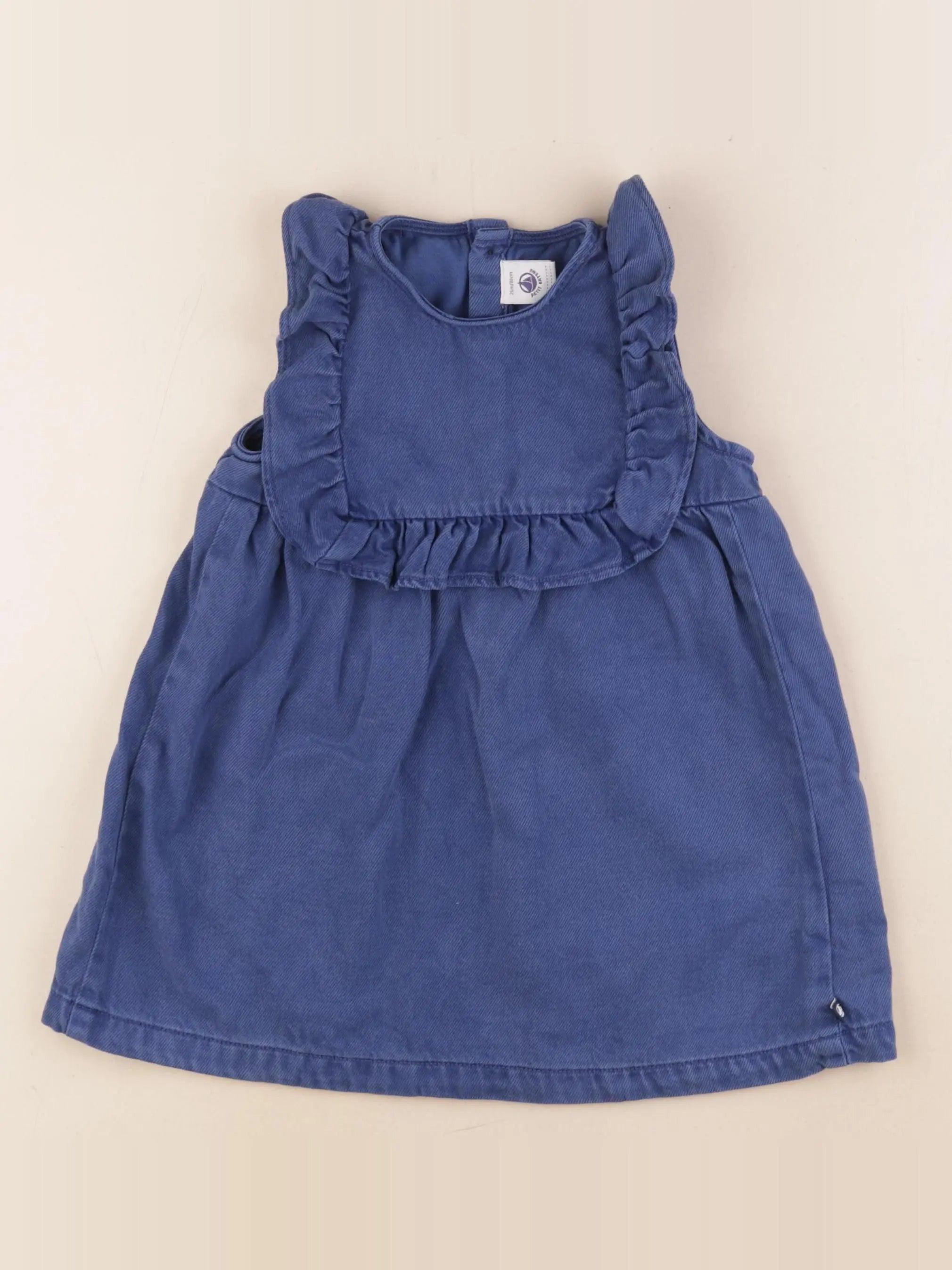 Petit Bateau - robe bleu - 24 mois