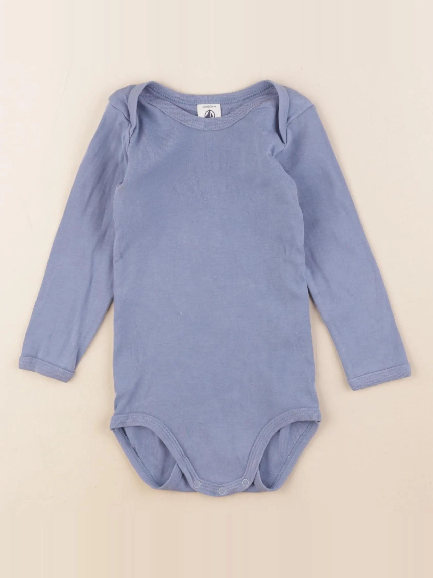 Petit Bateau - body bleu - 24 mois