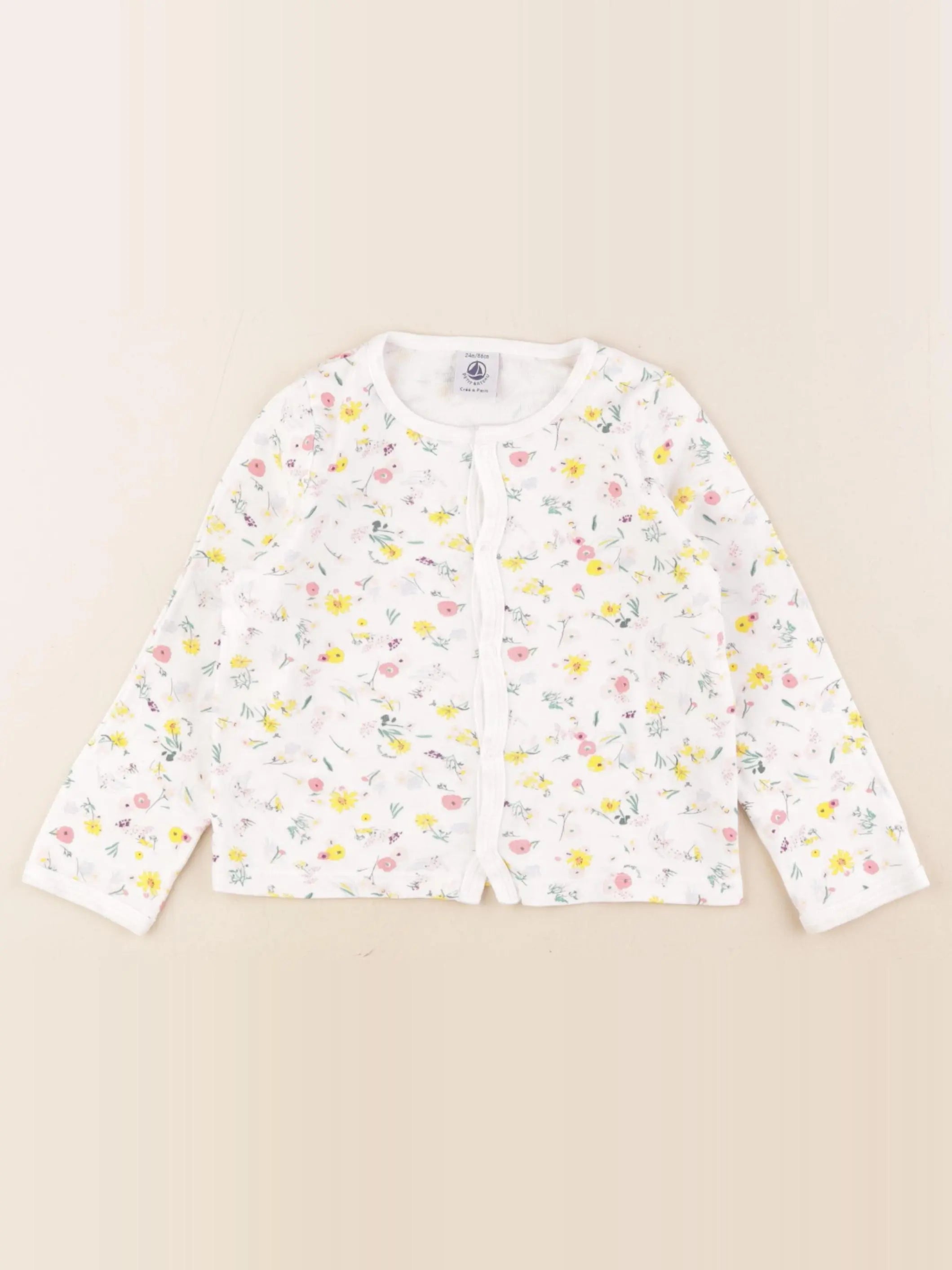 Petit Bateau - tee-shirt multicolore, blanc - 24 mois