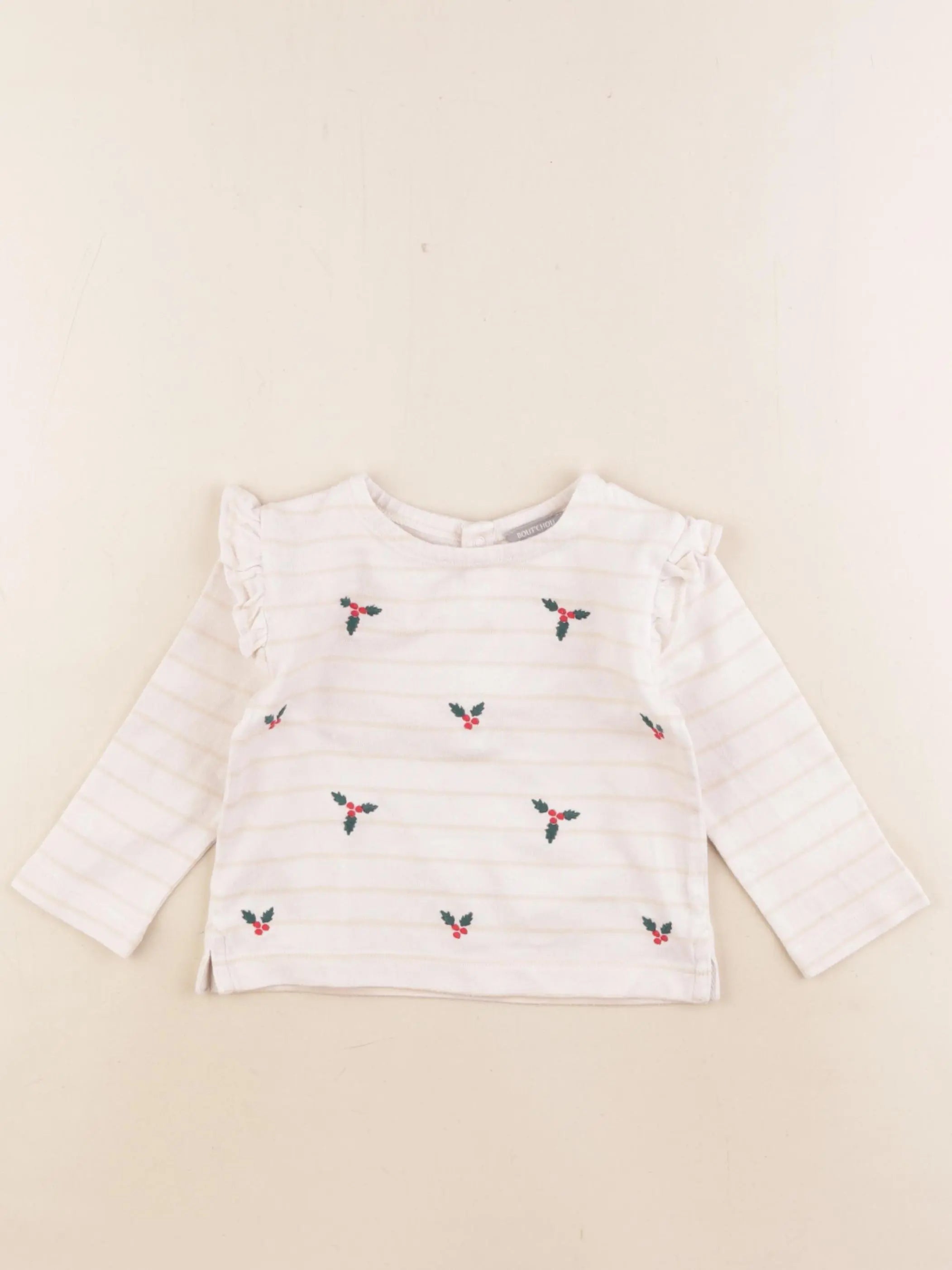 Boutchou - tee-shirt beige - 12 mois