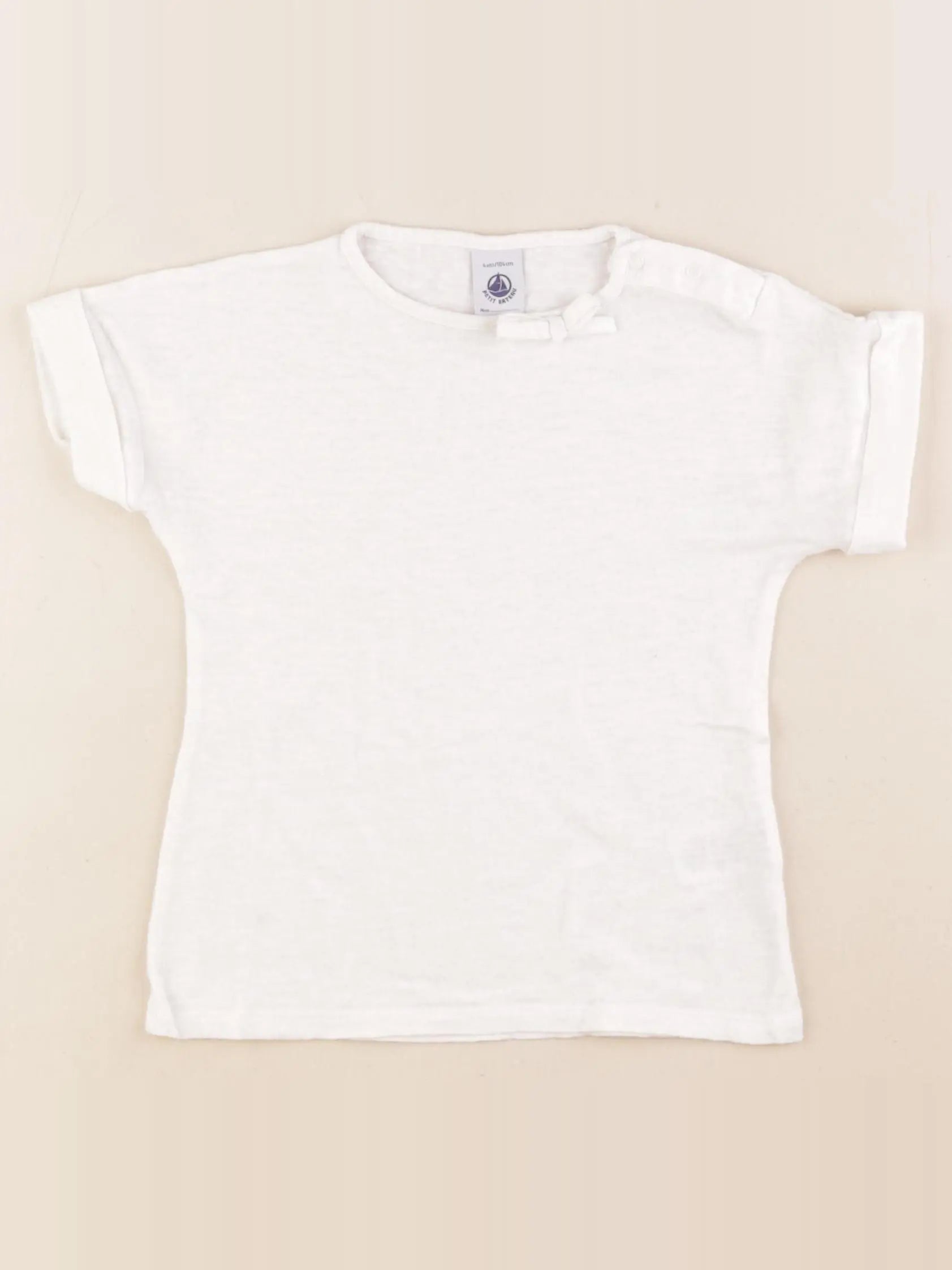 Petit Bateau - tee-shirt blanc - 4 ans