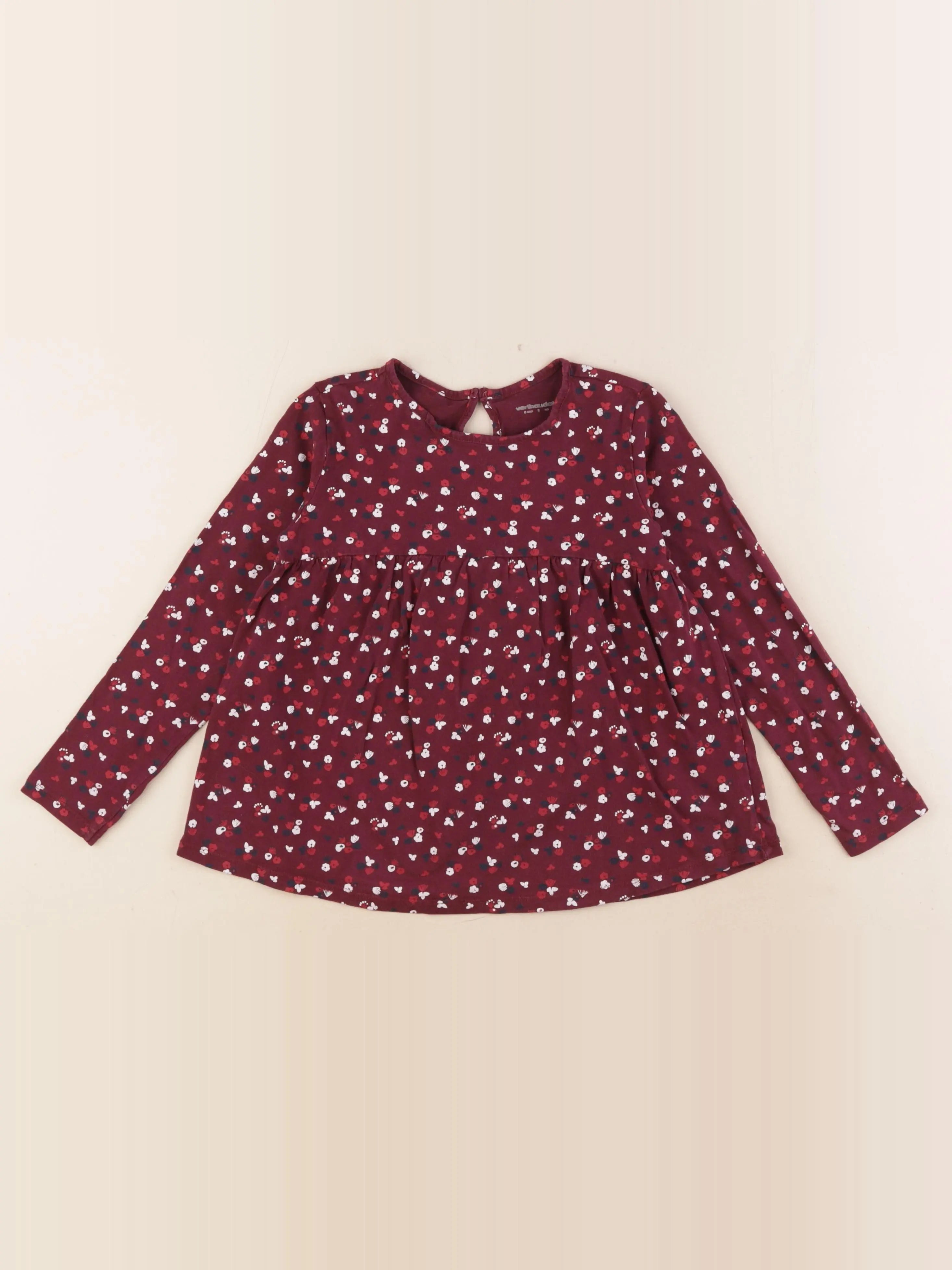 Vertbaudet - tee-shirt rouge - 6 ans