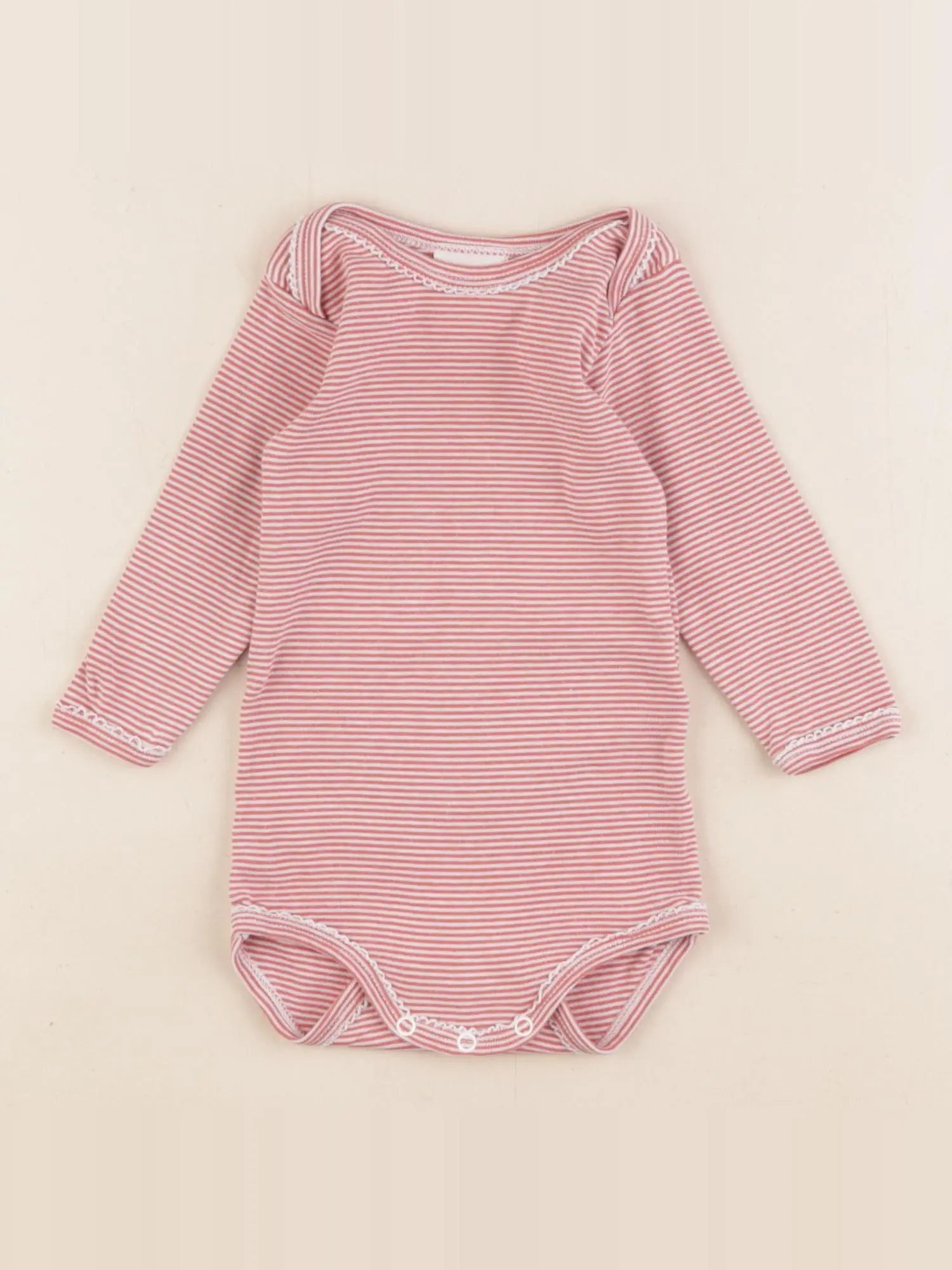 Petit Bateau - body orange - 6 mois