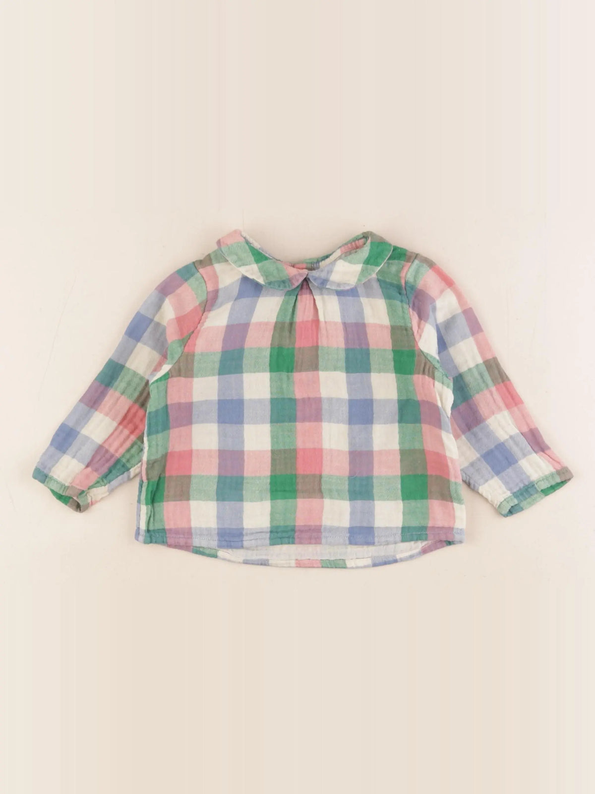 Petit Bateau - blouse multicolore - 12 mois