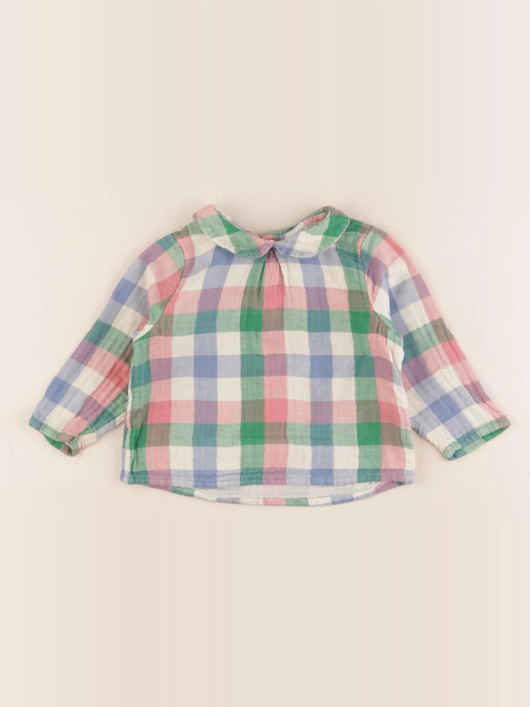 Petit Bateau - blouse multicolore - 12 mois