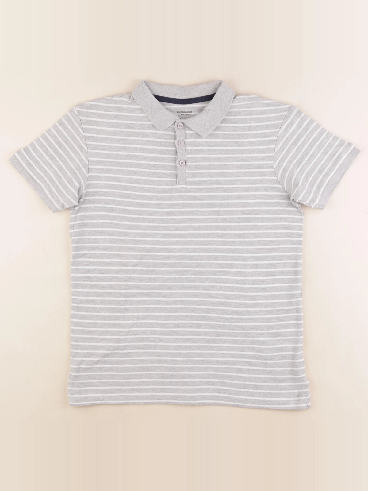 Vertbaudet - polo beige - 12 ans
