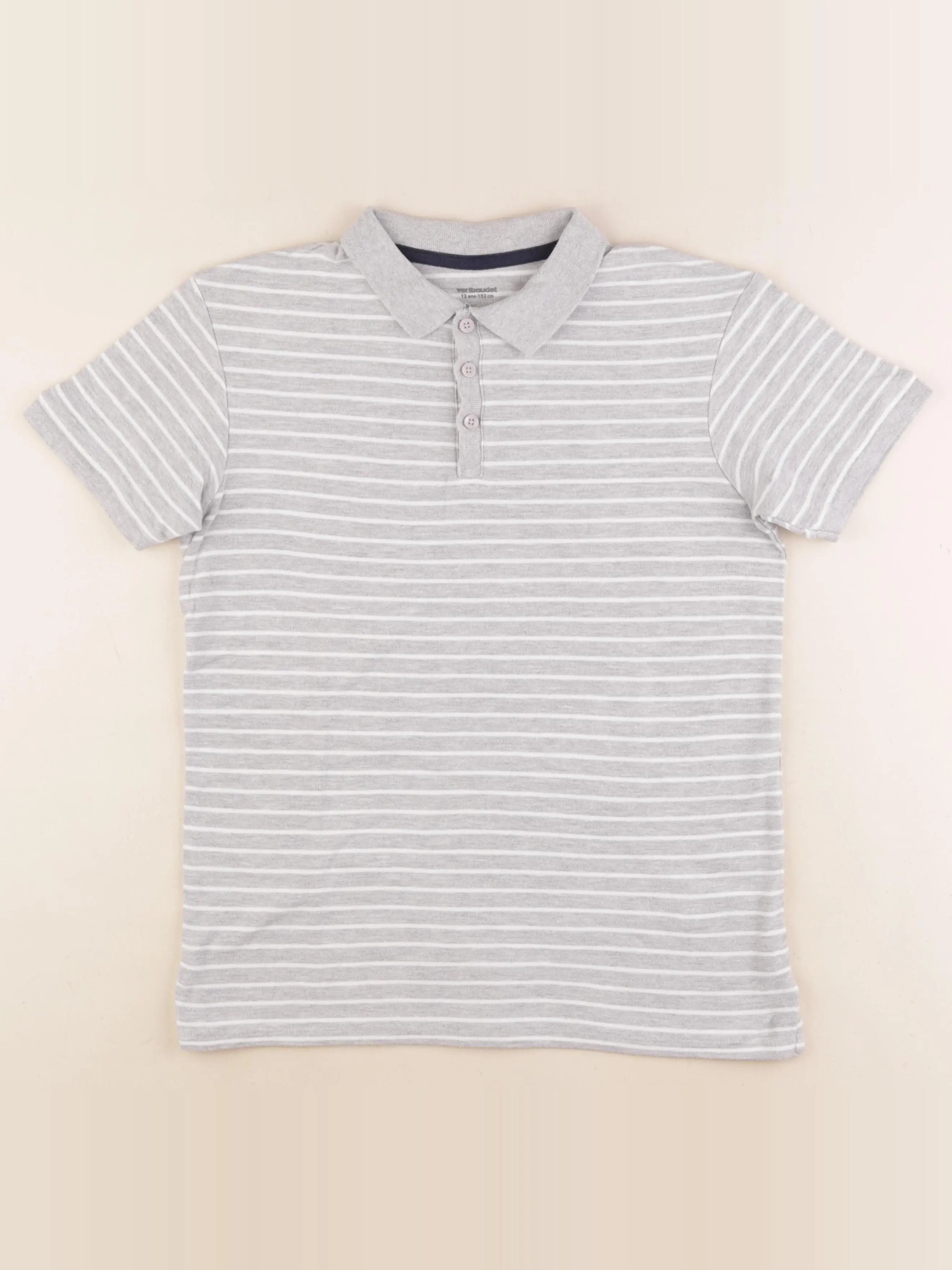 Vertbaudet - polo beige - 12 ans