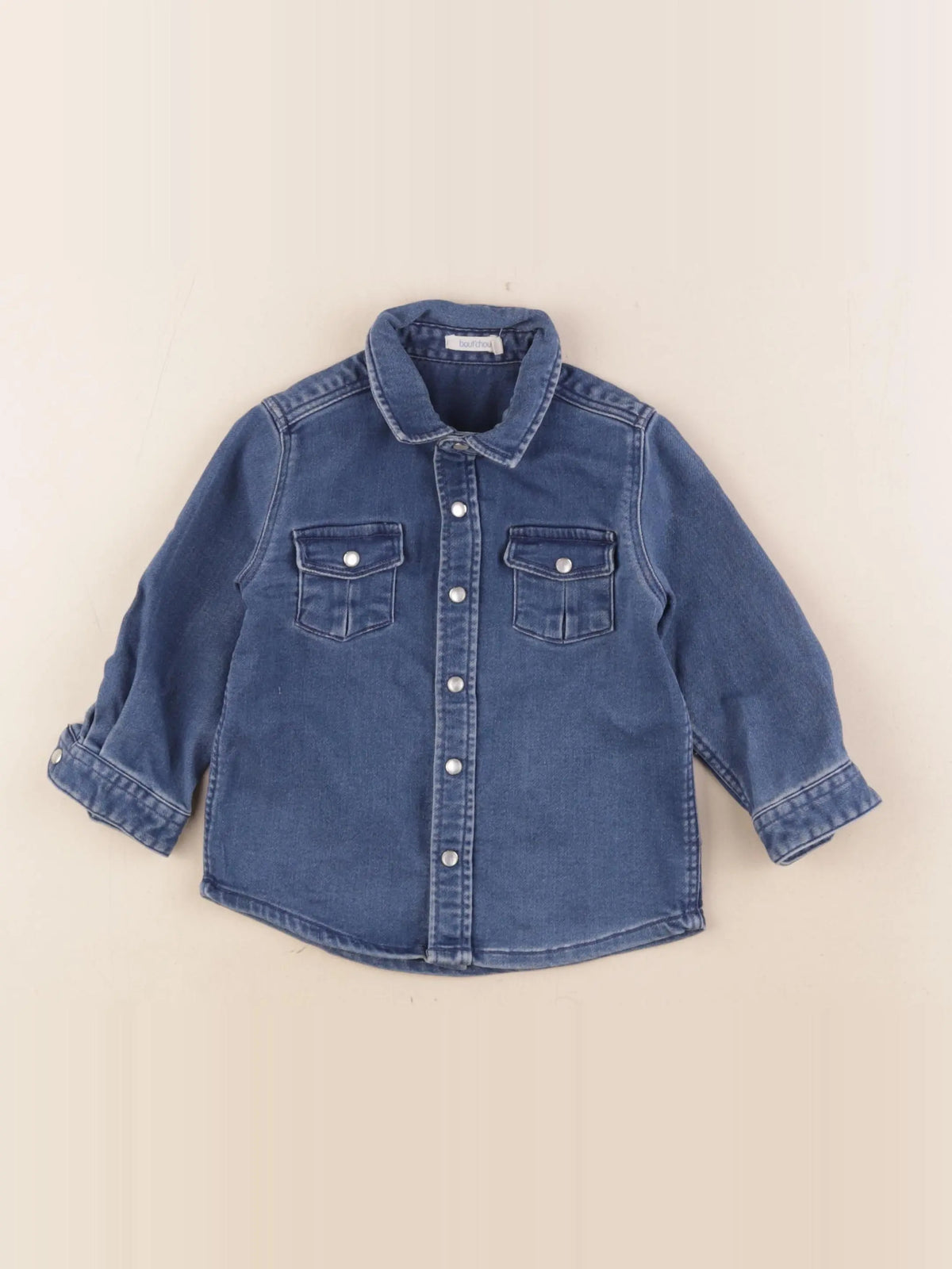 Boutchou - chemise bleu - 18 mois