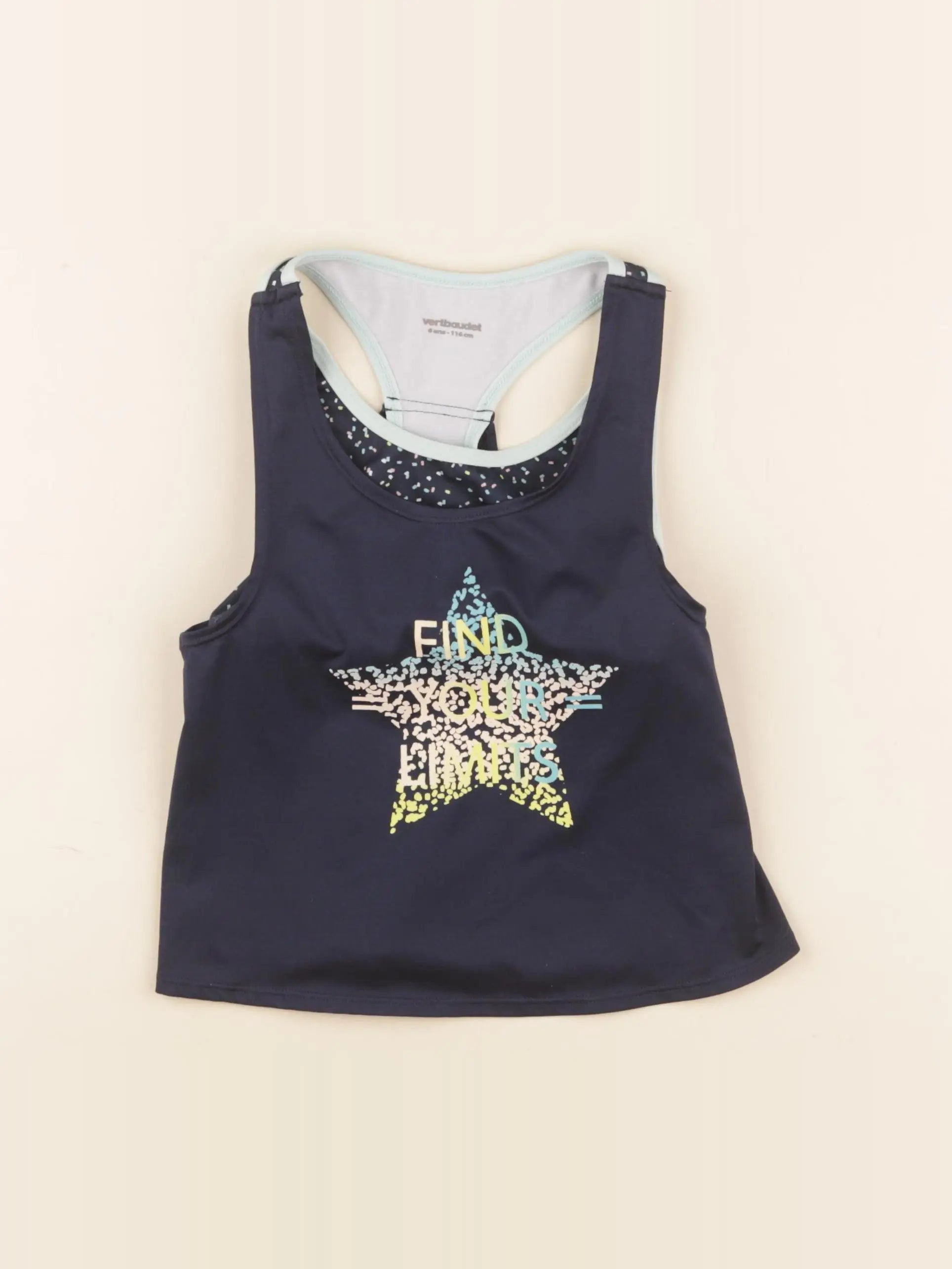 Vertbaudet - débardeur bleu - 6 ans
