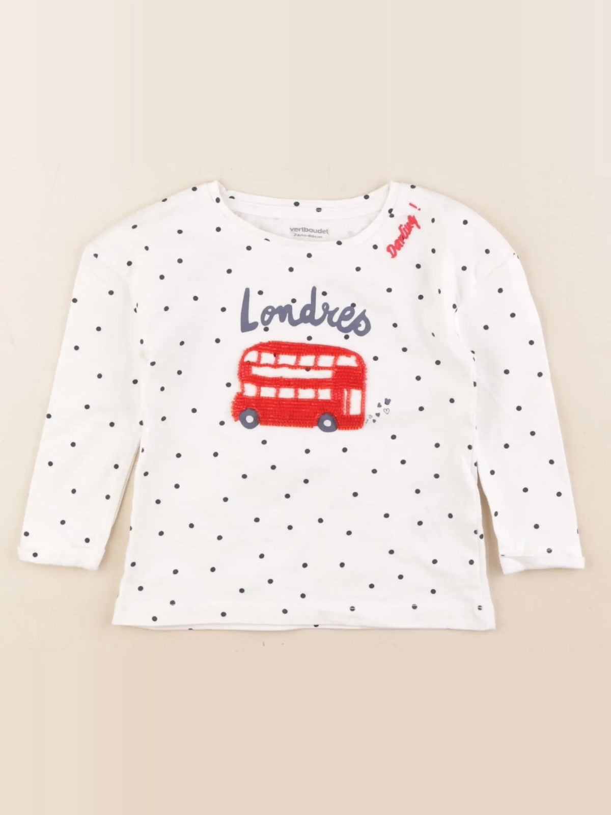 Vertbaudet - tee-shirt blanc - 2 ans