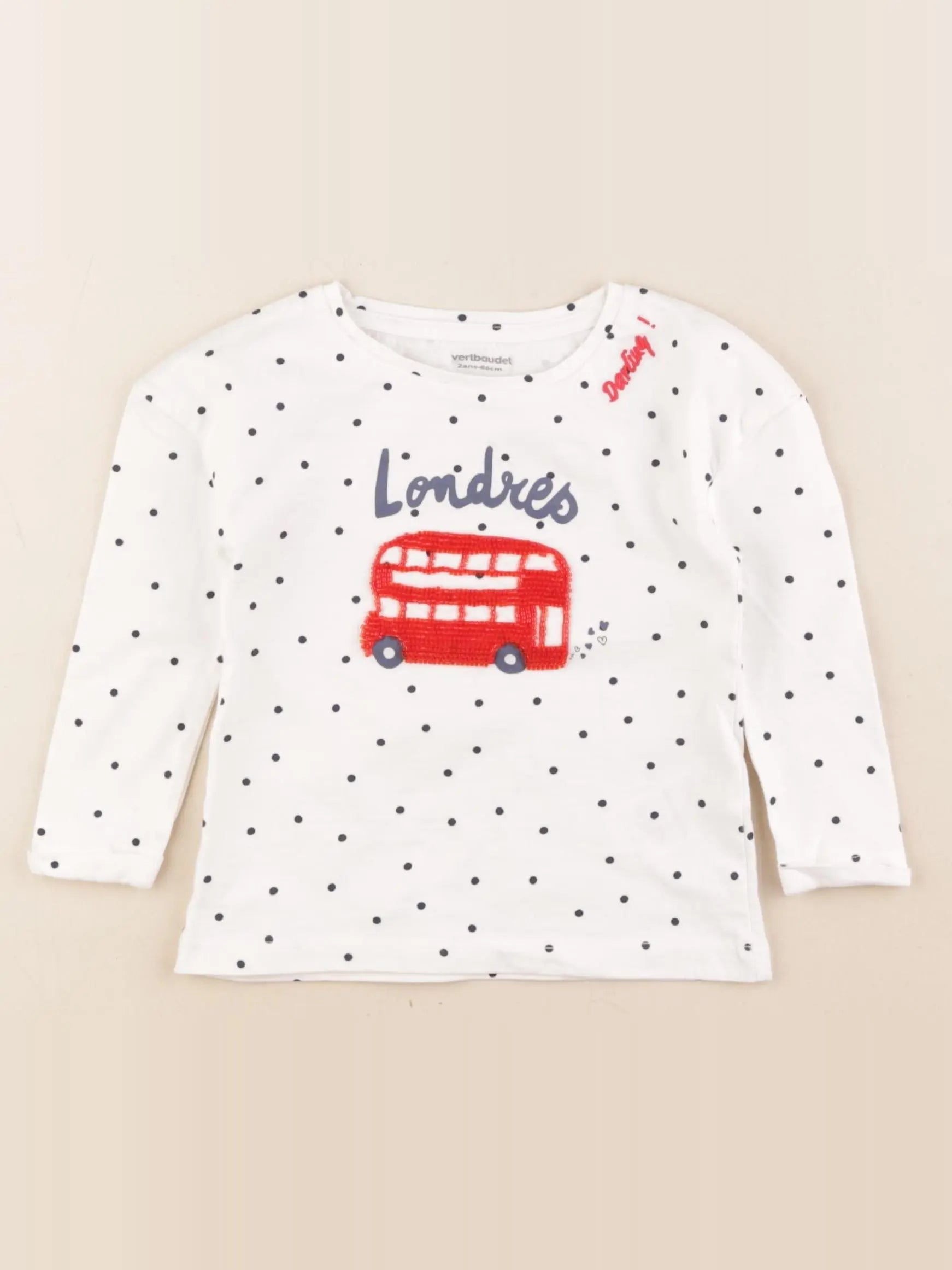Vertbaudet - tee-shirt blanc - 2 ans