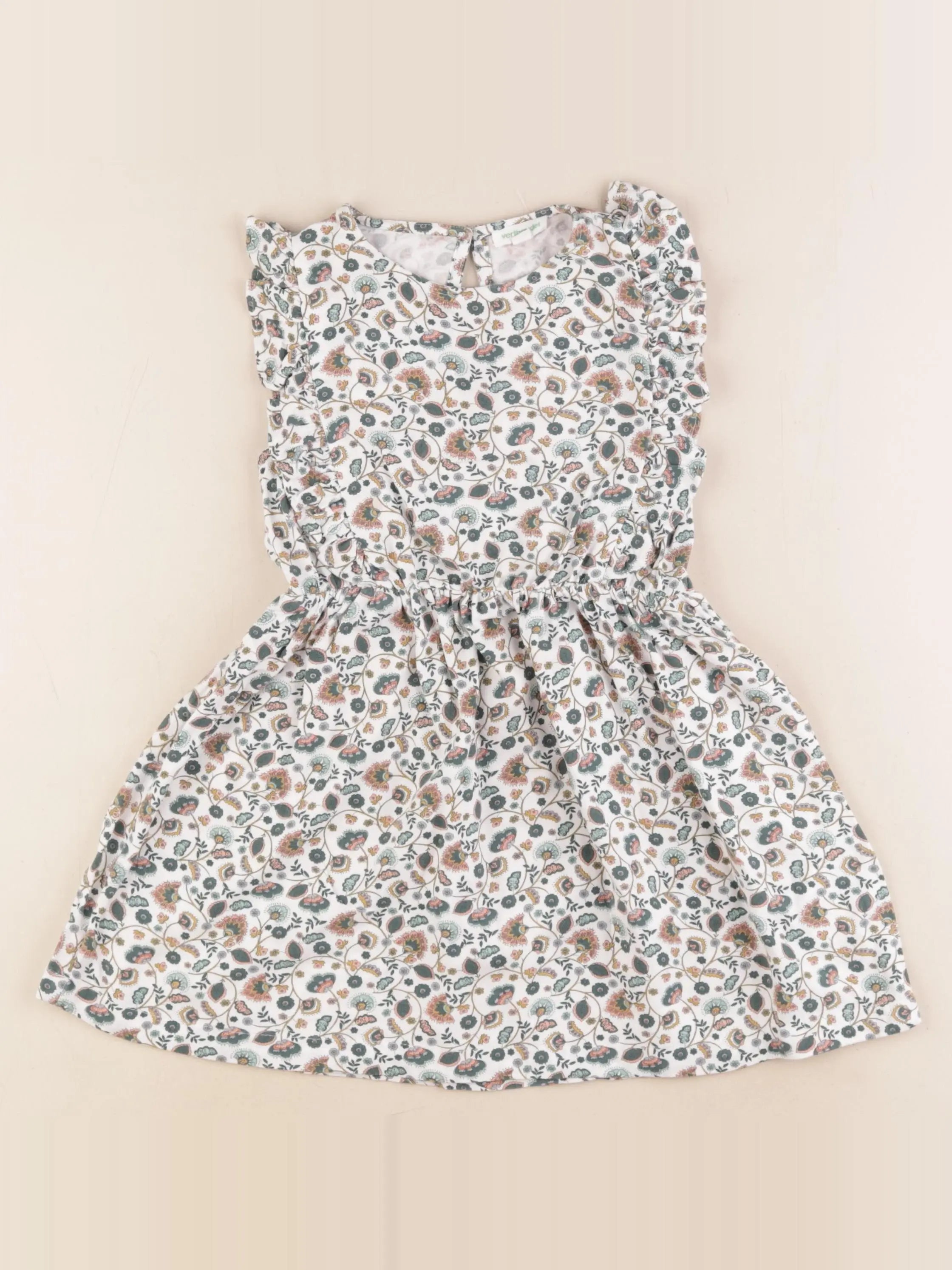 Vertbaudet - robe vert - 4 ans