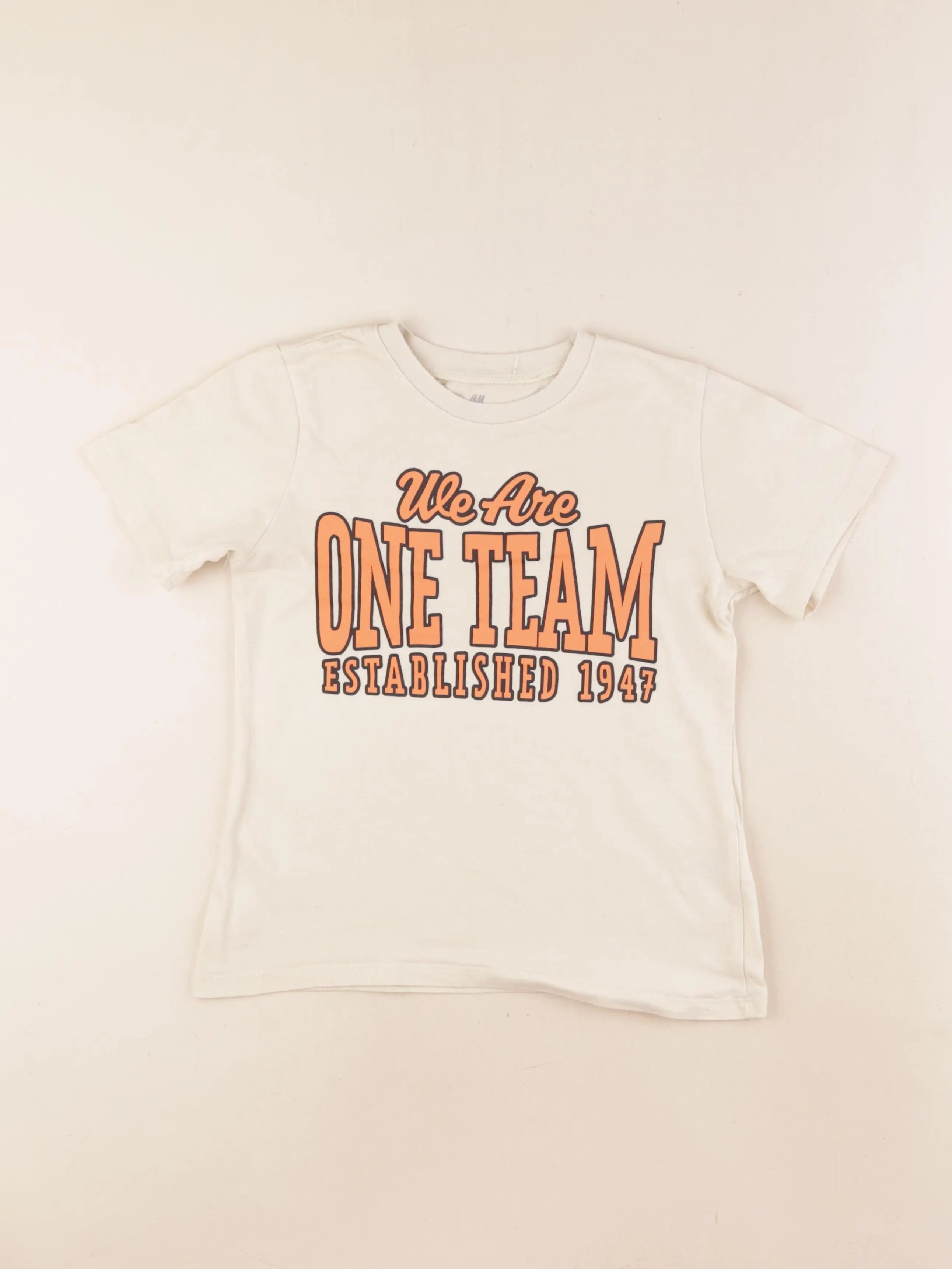 H&M - tee-shirt beige - 6/8 ans